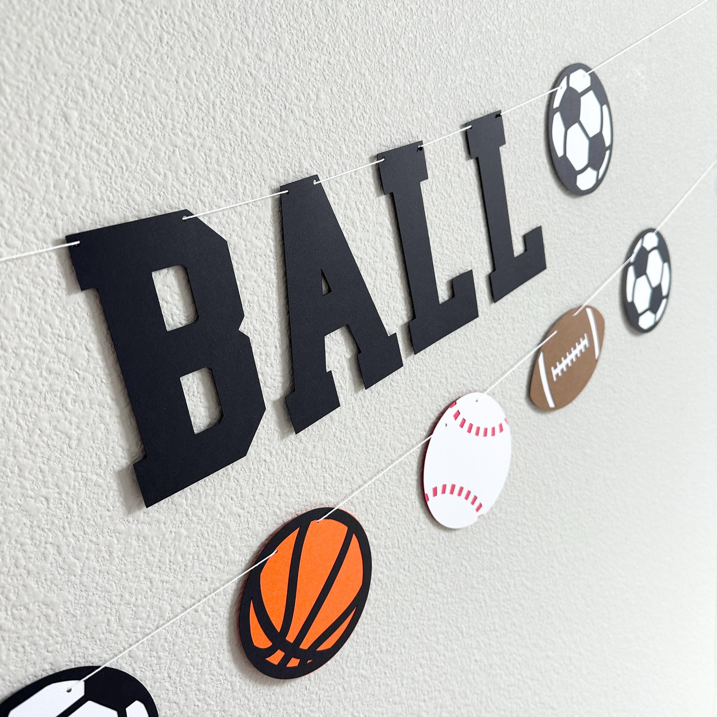 Born 2 Ball Birthday Banner Sports Theme Party Decoration Basketball Baseball Football, 2nd Birthday Sports Theme, 2nd Birthday Ideas