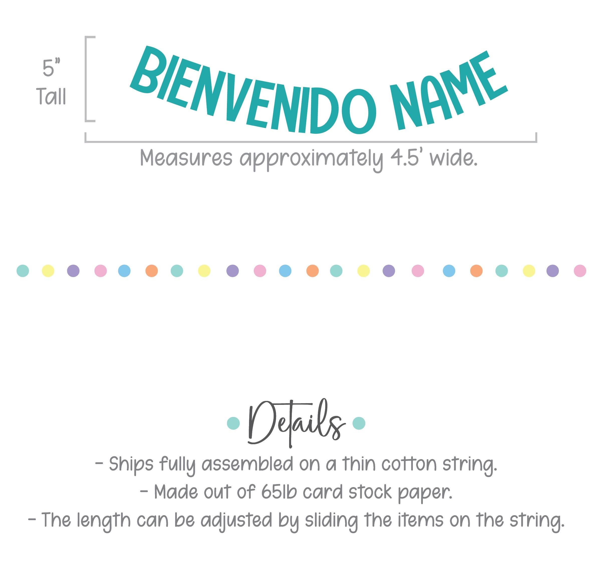 Bienvenido Name, Custom Bienvenido Banner, Bienvenido, Welcome Banner, Welcome Decorations, Welcome Party