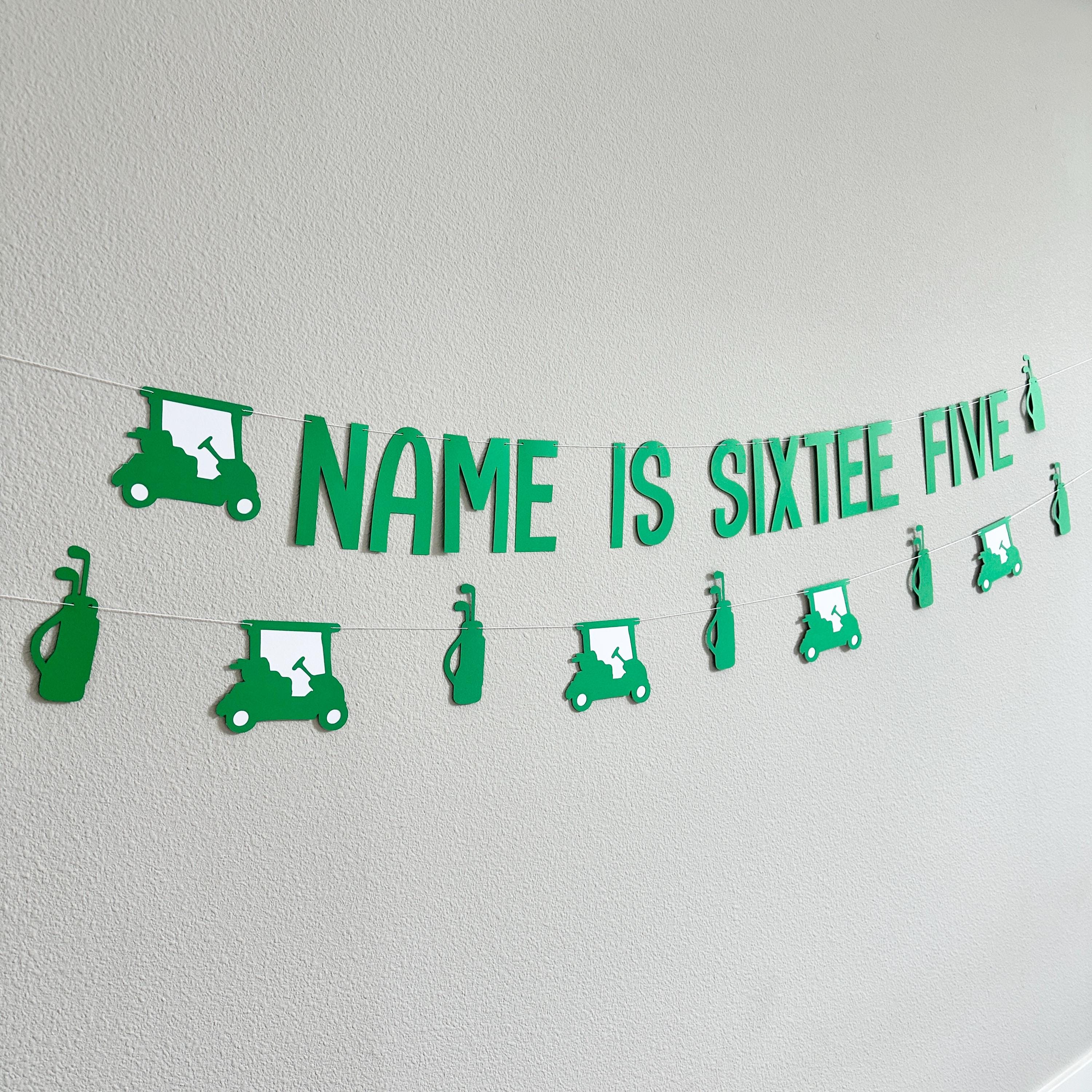 Name Is Sixtee Five, 65th Birthday Banner, Golf Themed Birthday Banner, 65th Birthday Ideas, Men&#39;s 60s Birthday Theme Ideas, Golf Birthday