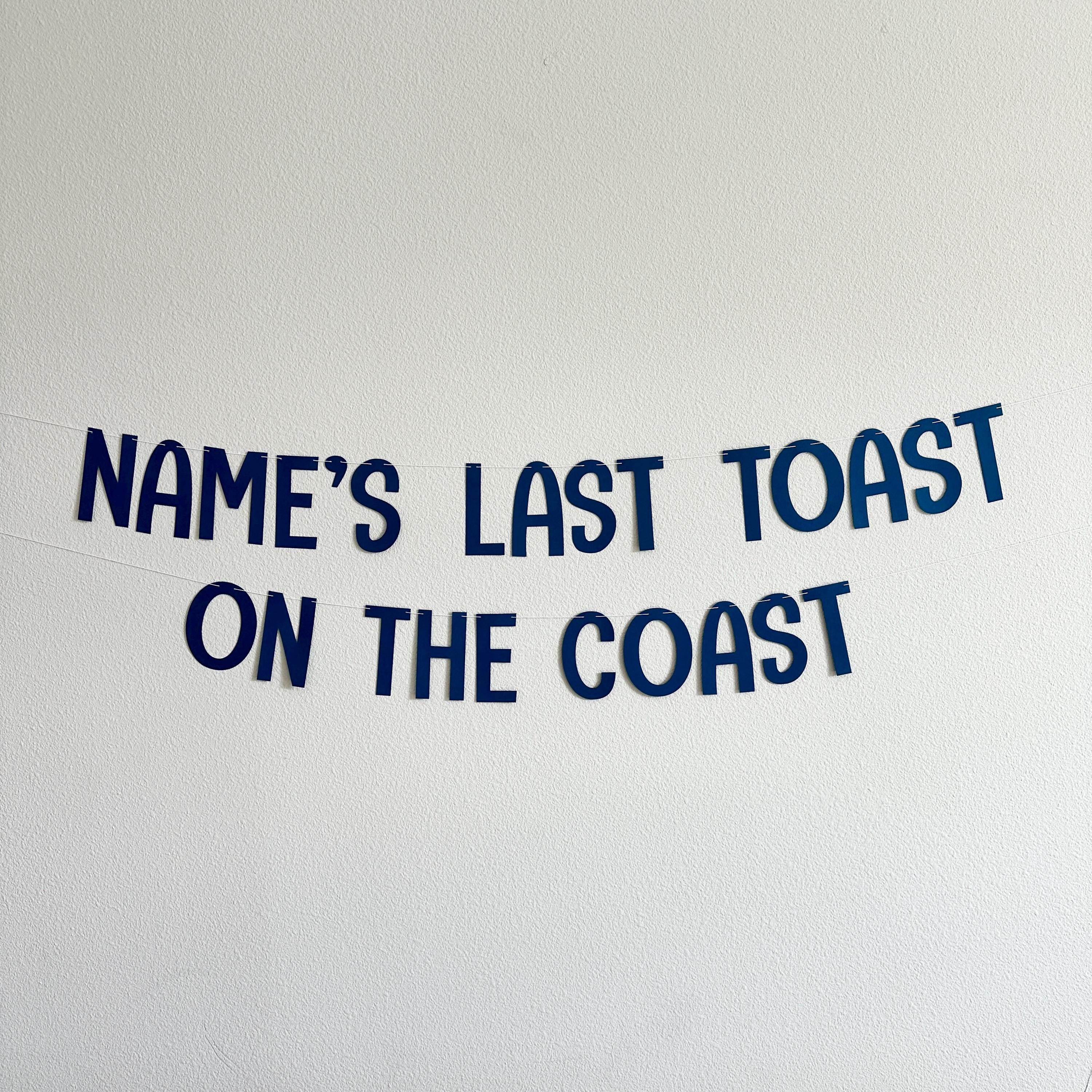 Name&#39;s Last Toast On The Coast, Bachelorette Party, Beach Bachelorette, Yacht Bachelorette, Bridal Shower On The Coast, Something Blue