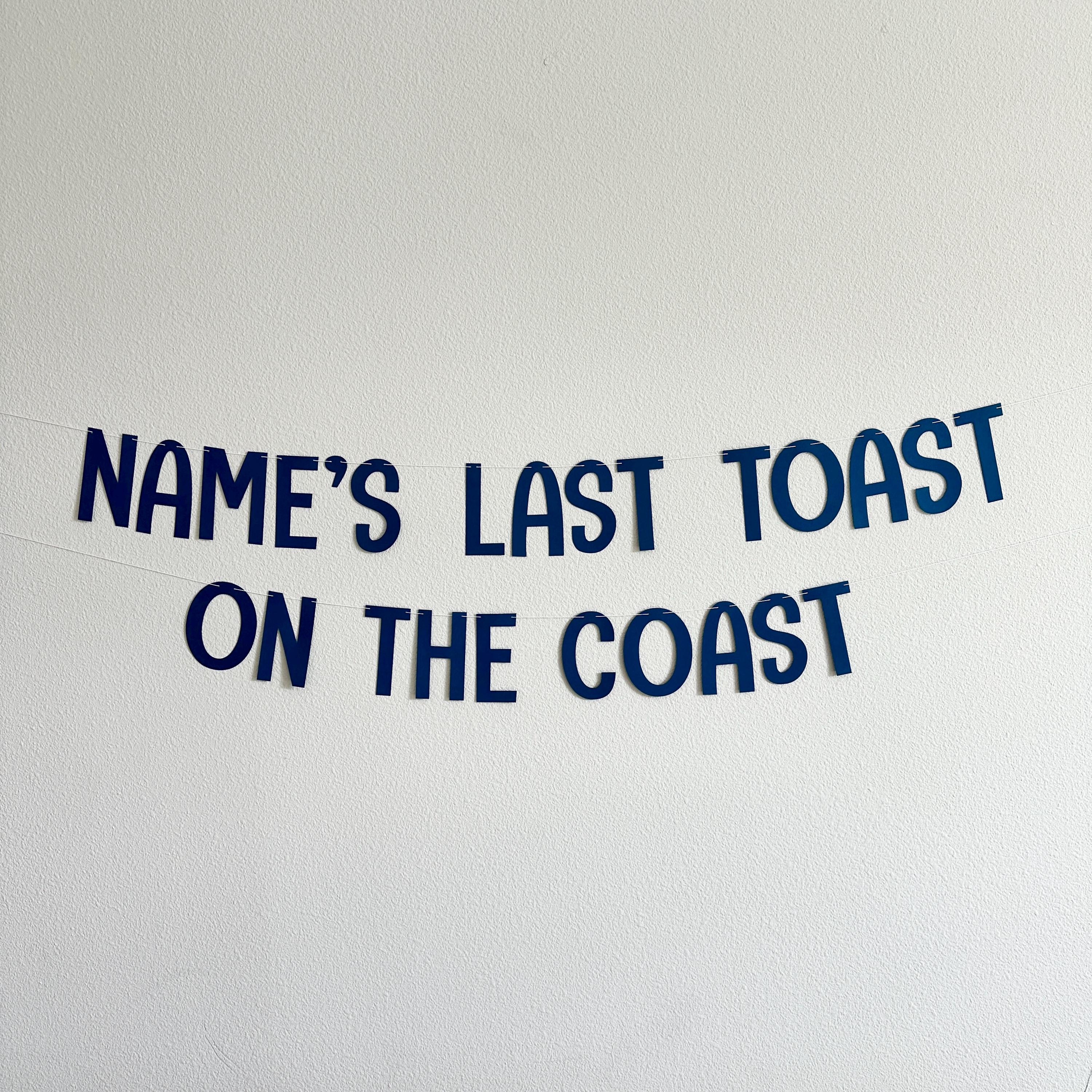 Name&#39;s Last Toast On The Coast, Bachelorette Party, Beach Bachelorette, Yacht Bachelorette, Bridal Shower On The Coast, Something Blue