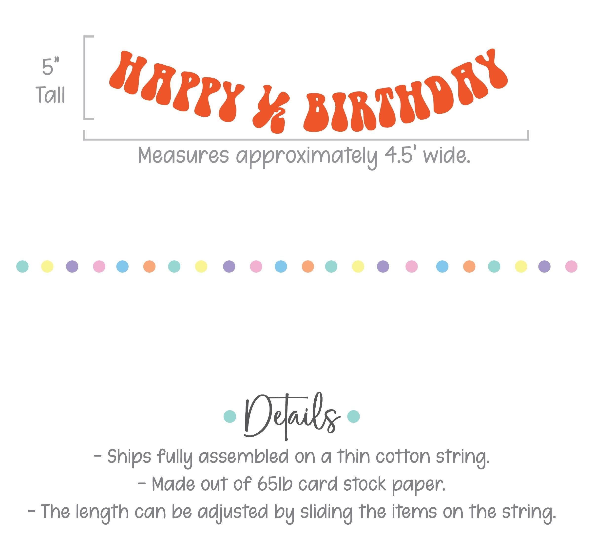 Happy Half Birthday Banner, Half Birthday Party, Half Birthday Decorations, Half Birthday Celebration, 6 Month Milestone Decorations