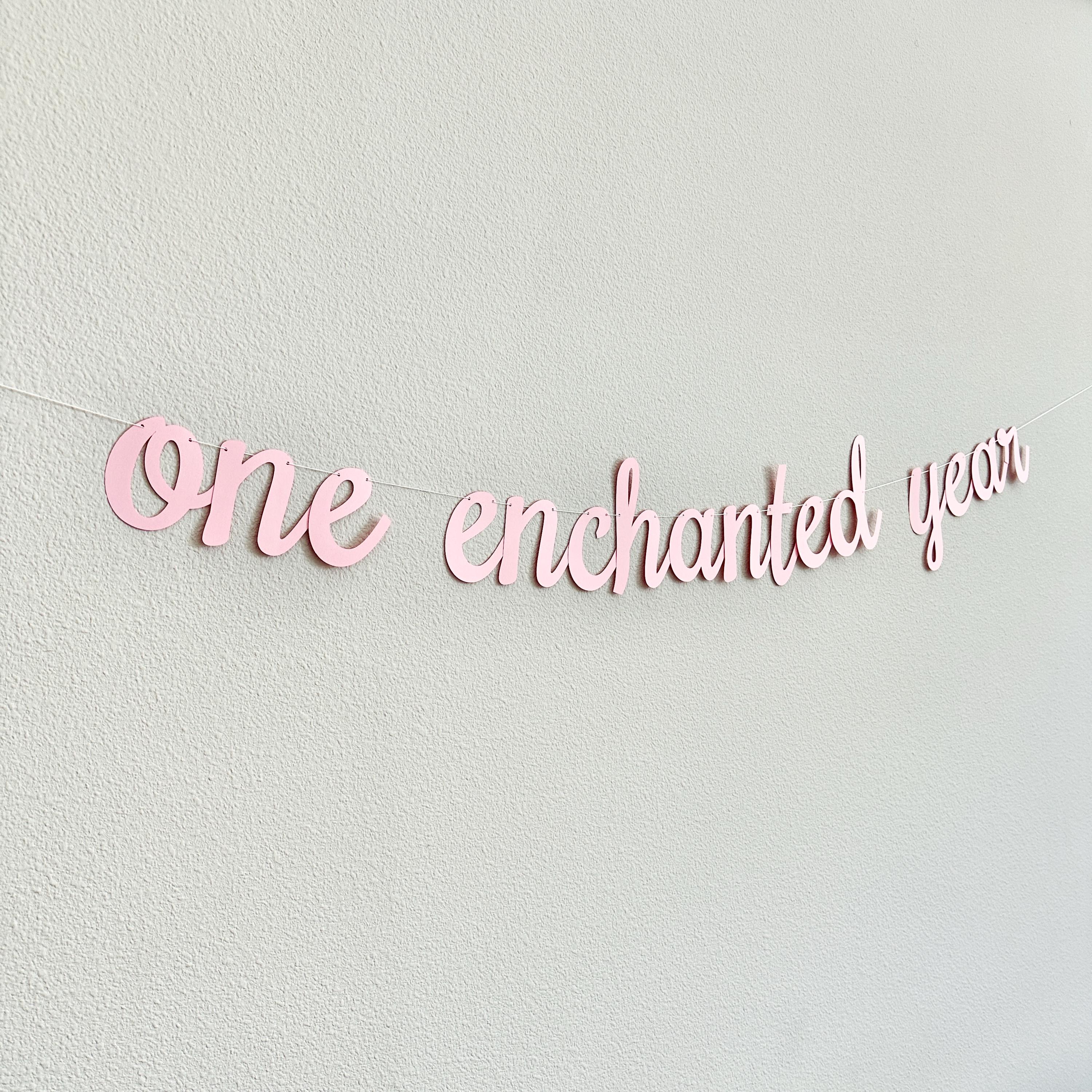 One Enchanted Year, 1st Birthday Ideas, Enchanted Birthday Decorations, One Enchanted Year Birthday Banner, 1st Birthday Party