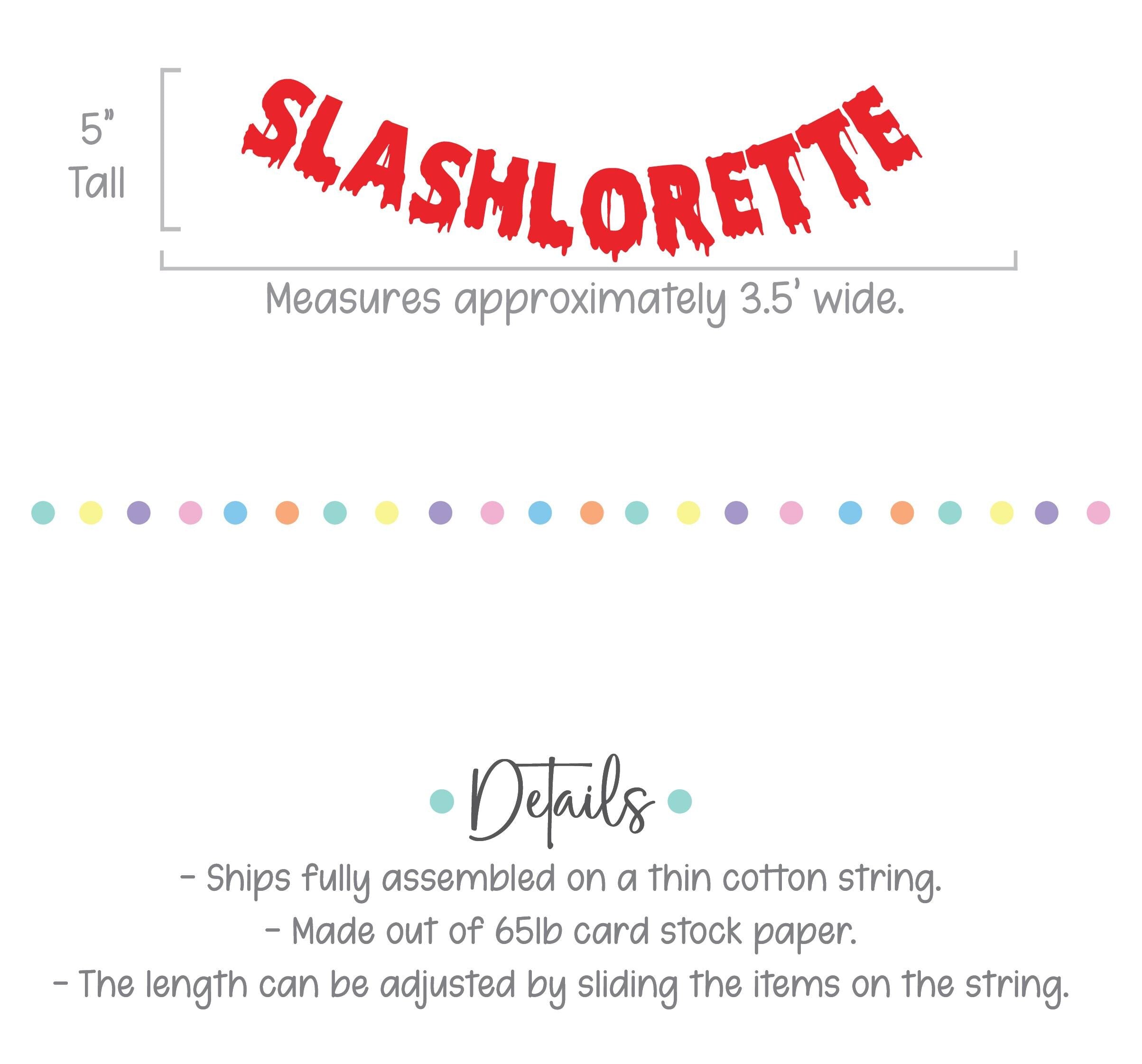Slashlorette Banner, Halloween Themed Bachelorette Party Decorations, Slashlorette Party, Halloween Bachelorette Banner, Slashlorette Decor