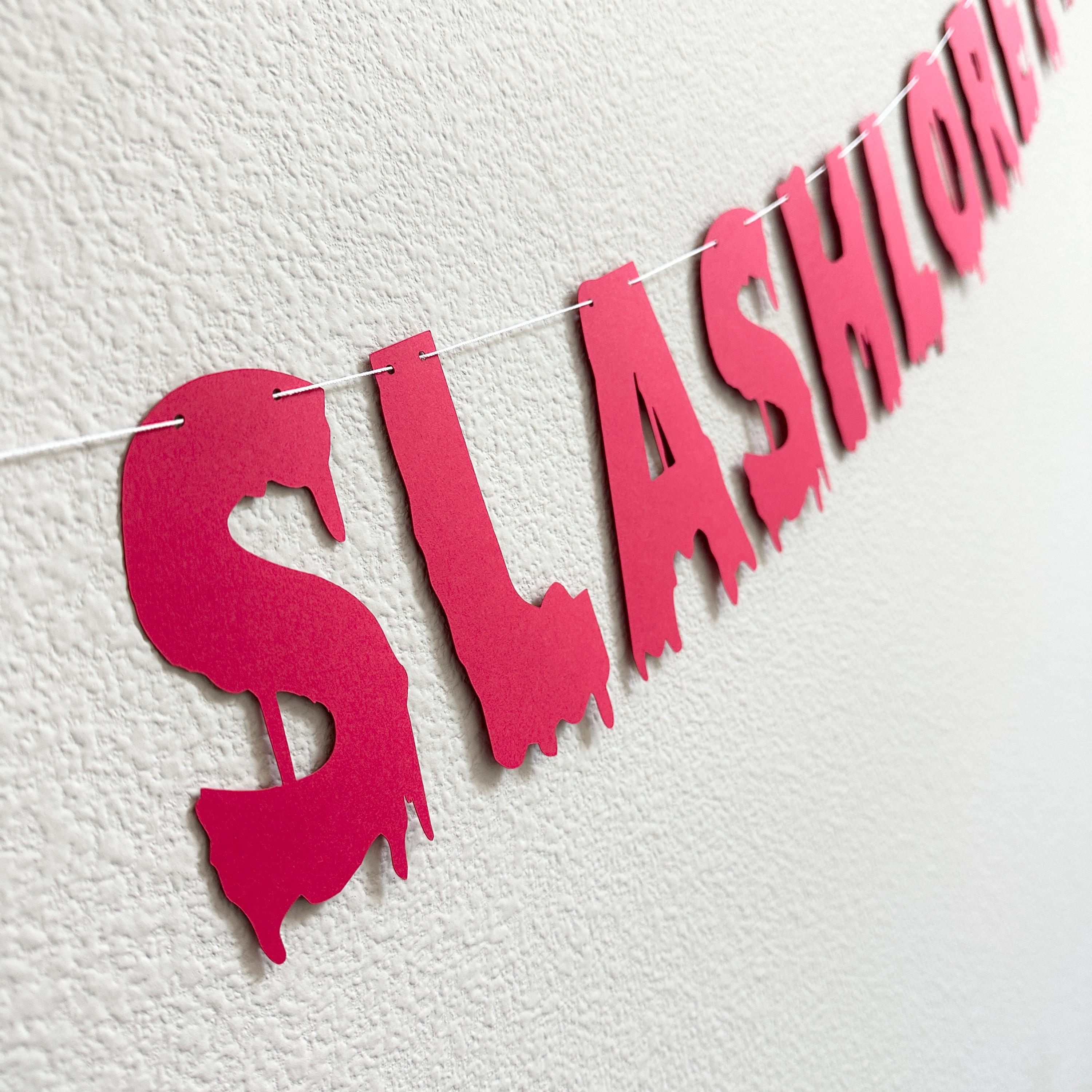 Slashlorette Banner, Halloween Themed Bachelorette Party Decorations, Slashlorette Party, Halloween Bachelorette Banner, Slashlorette Decor