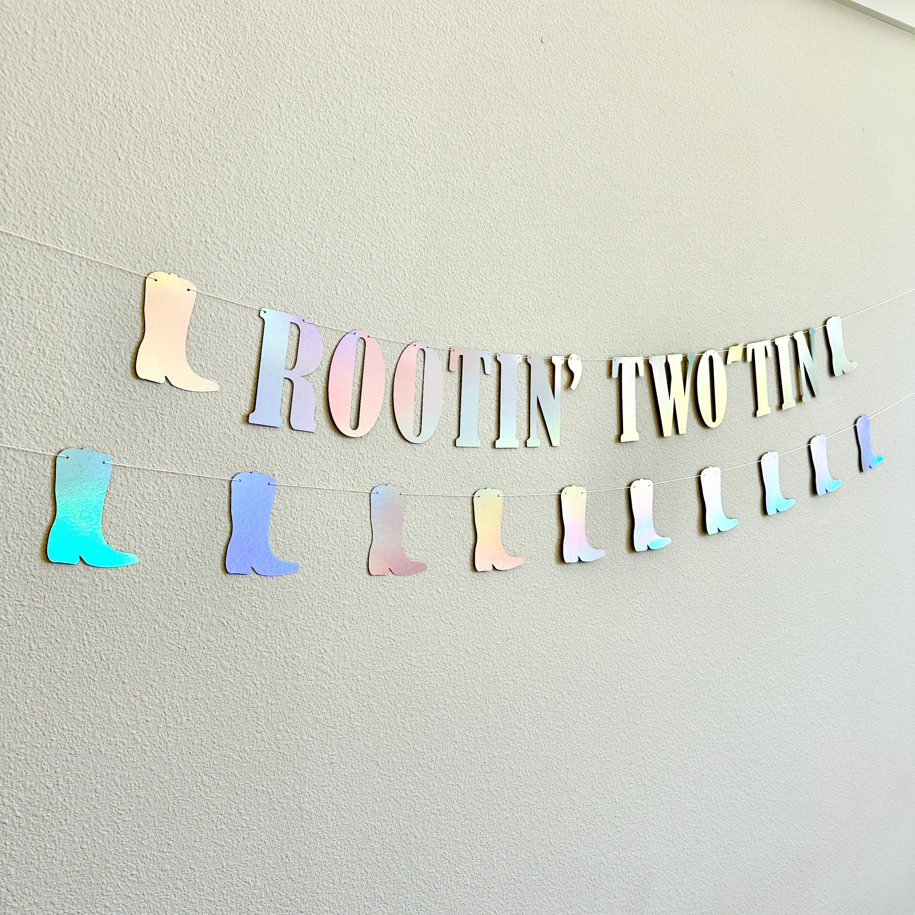 Rootin&#39; Two-Tin, Rootin&#39; Two-Tin Birthday Party Decorations, Cowboy Themed 2nd Birthday Banner, 2nd Birthday Theme Ideas