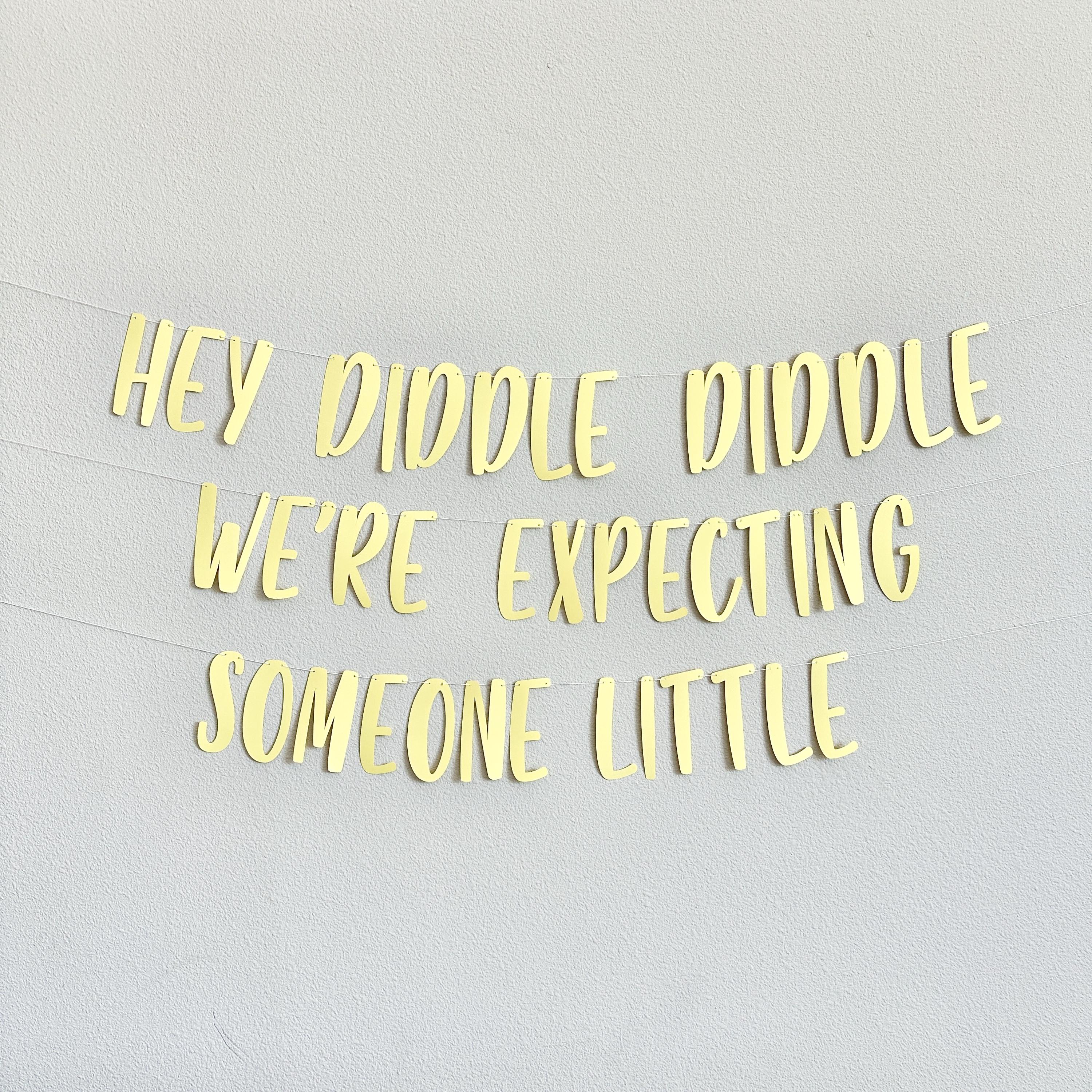 Hey Diddle Diddle We&#39;re Expecting Someone Little, Pregnancy Announcement Ideas, Baby Shower Decorations, Nursery Themed Baby Shower