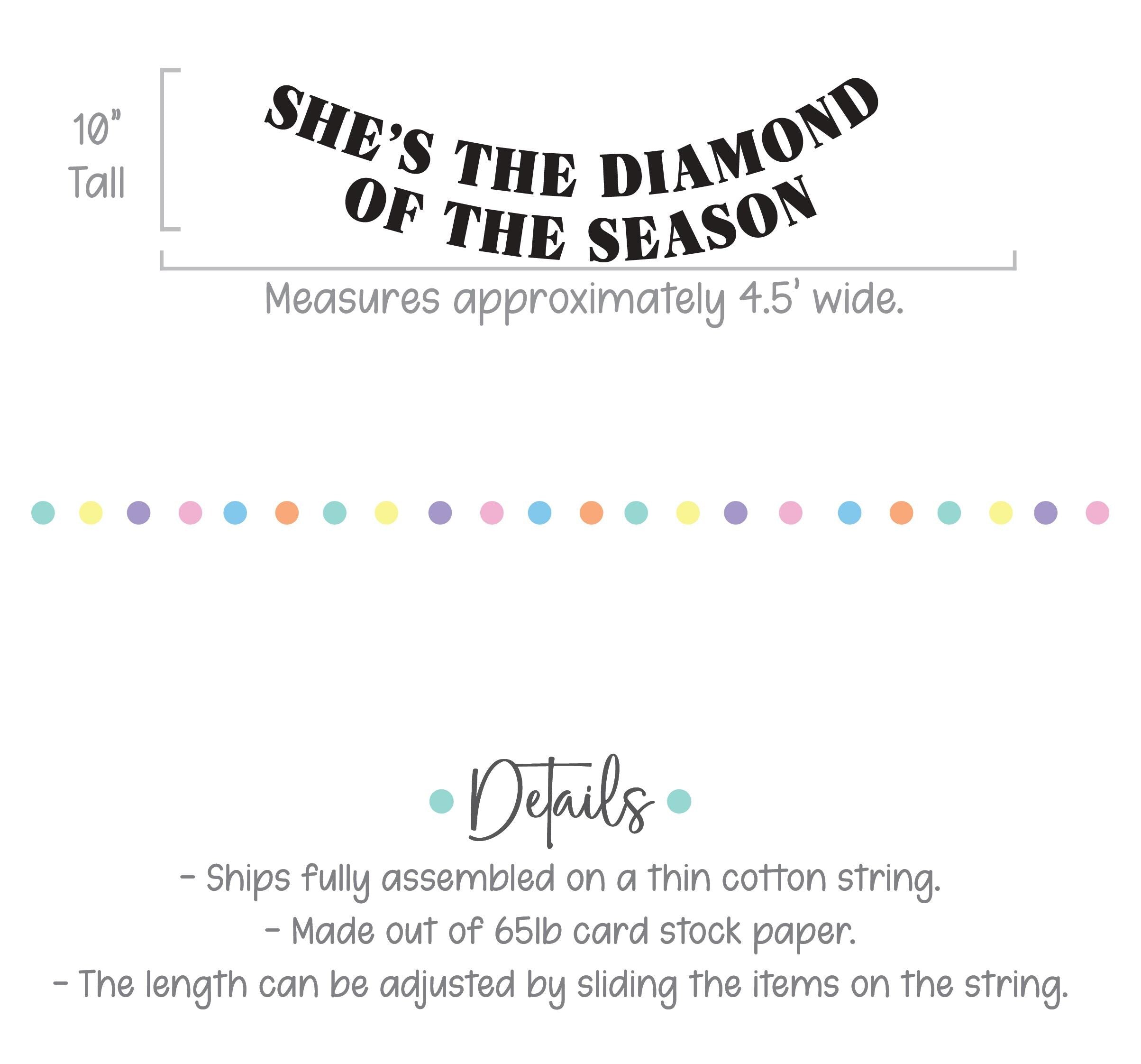 She&#39;s The Diamond Of The Season, Diamond Of The Season Party Decorations, Diamond Themed Bachelorette Party, Diamond Bridal Shower