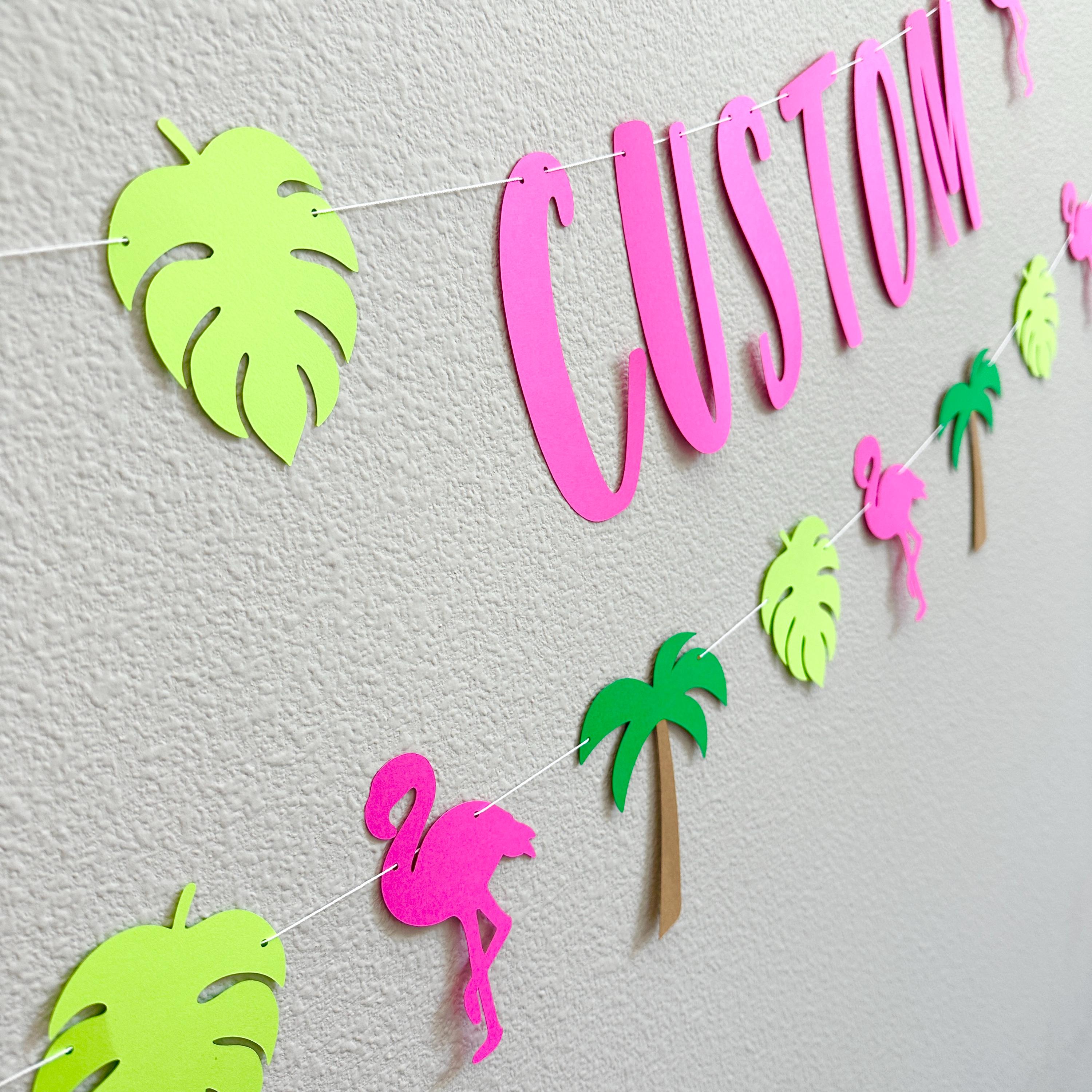 Custom Tropical Banner, Tropical Decorations, Tropical Themed Decorations, Summertime Decorations, Tropical Banner
