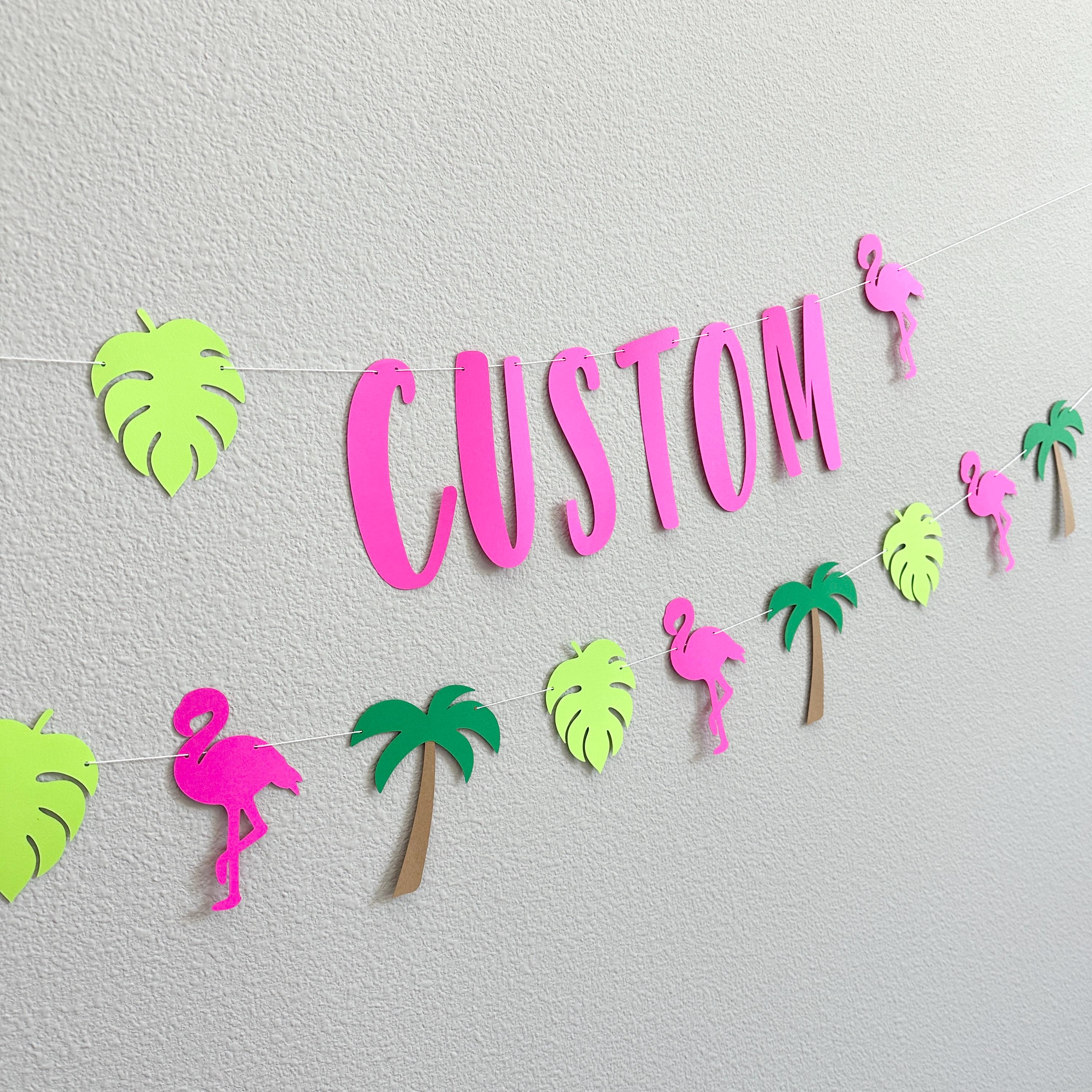 Custom Tropical Banner, Tropical Decorations, Tropical Themed Decorations, Summertime Decorations, Tropical Banner