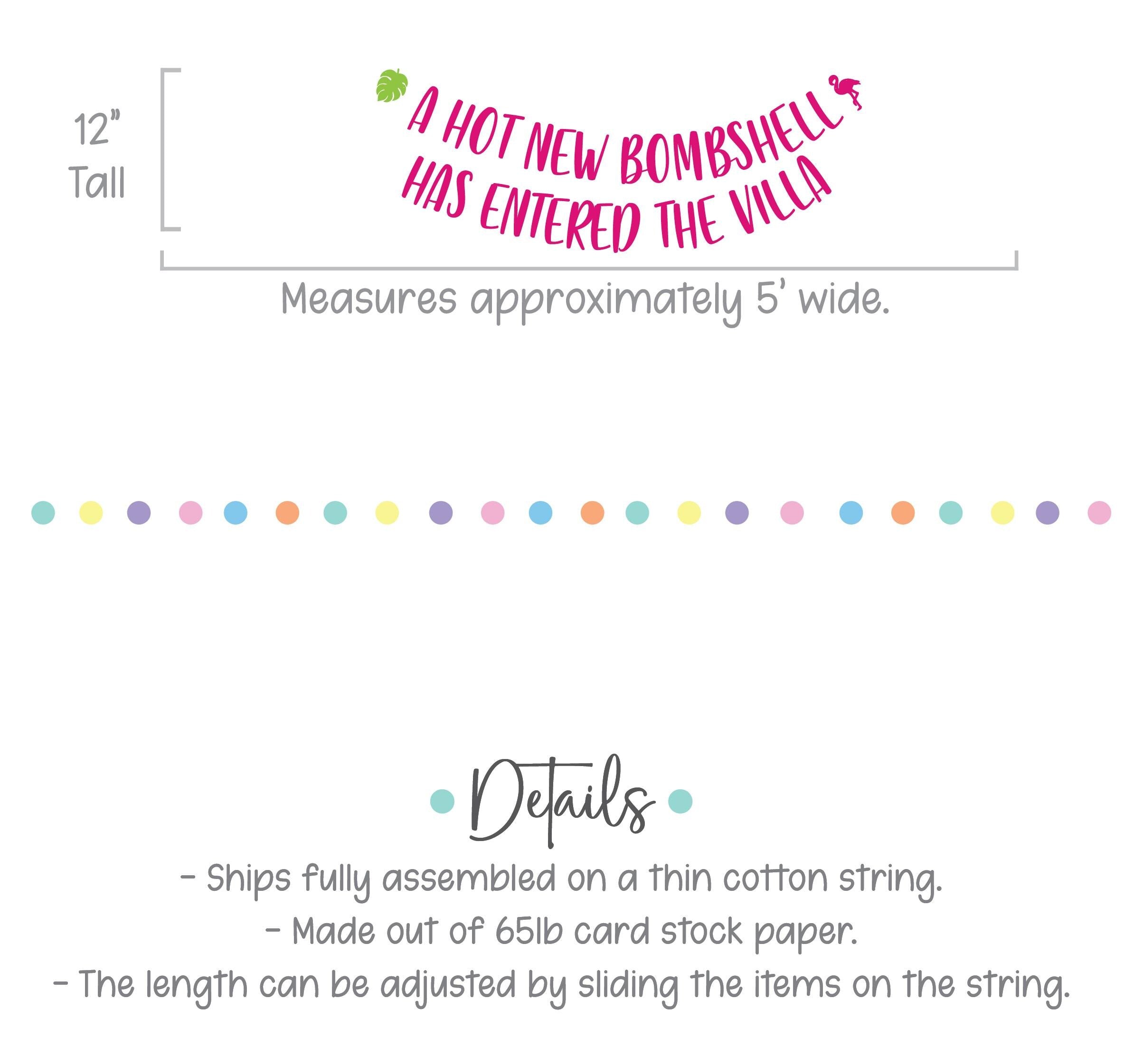 A Hot New Bombshell Has Entered The Villa, Bombshell Themed Bachelorette Party, A Hot New Bombshell Decorations