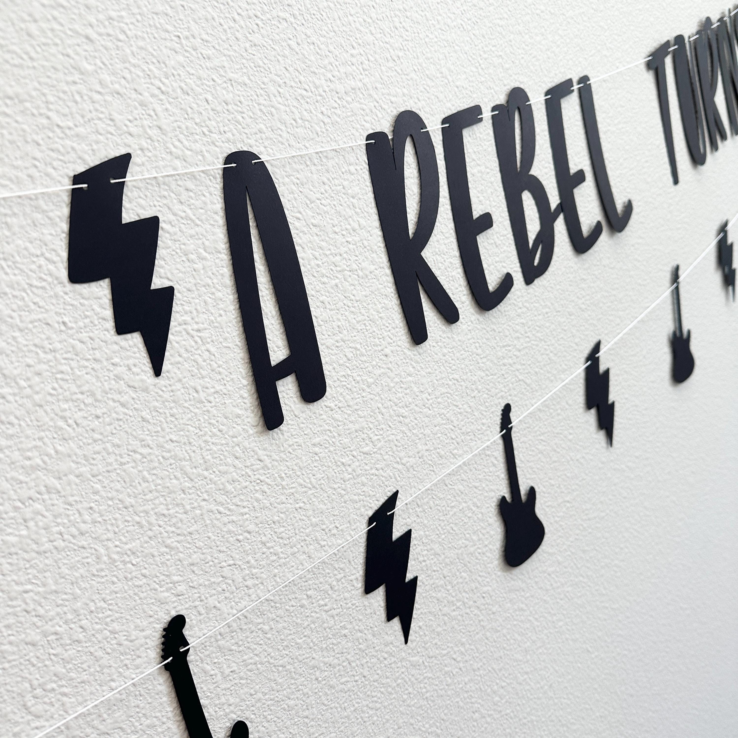 A Rebel Turns One, Rock N&#39; Roll Themed 1st Birthday, Rebel 1st Birthday Decorations, Rock Birthday, Tough 1st Birthday Party