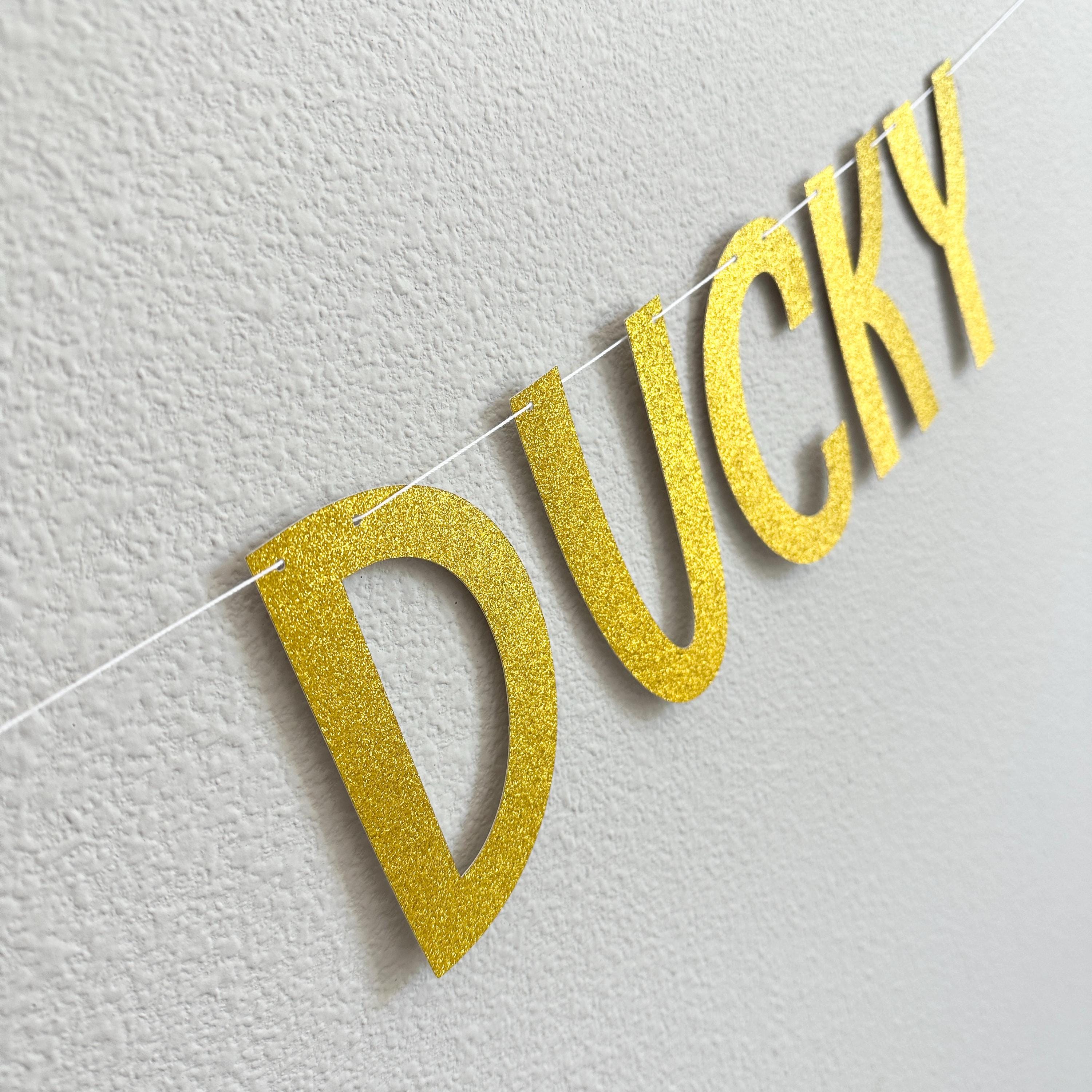 Name Is One Lucky Ducky, 1st Birthday Duck Theme, Lucky Ducky Birthday Banner, 1st Birthday Ideas, Rubber Duck 1st Birthday Banner