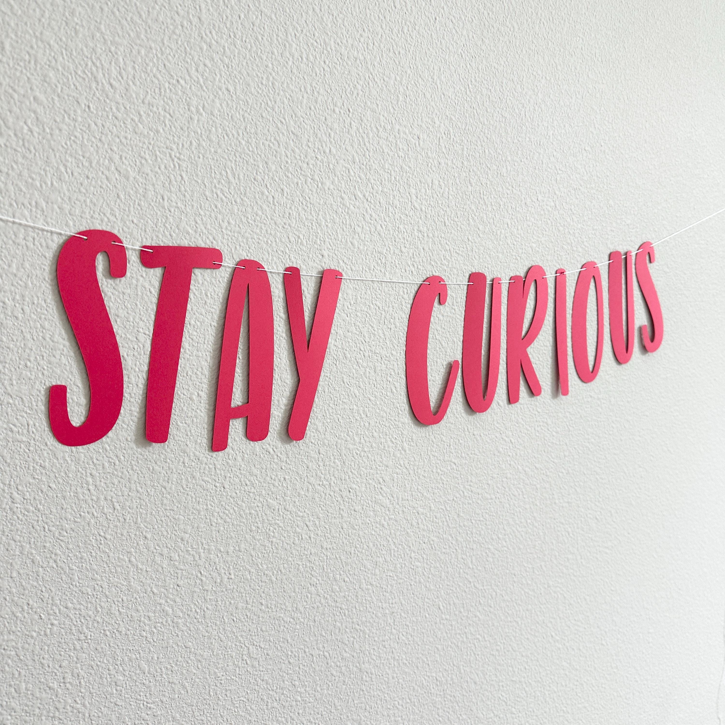 Stay Curious, Curious Banner, Curious Party, Curious Birthday Decorations, Stay Curious Banner, Stay Curious Party Decoration