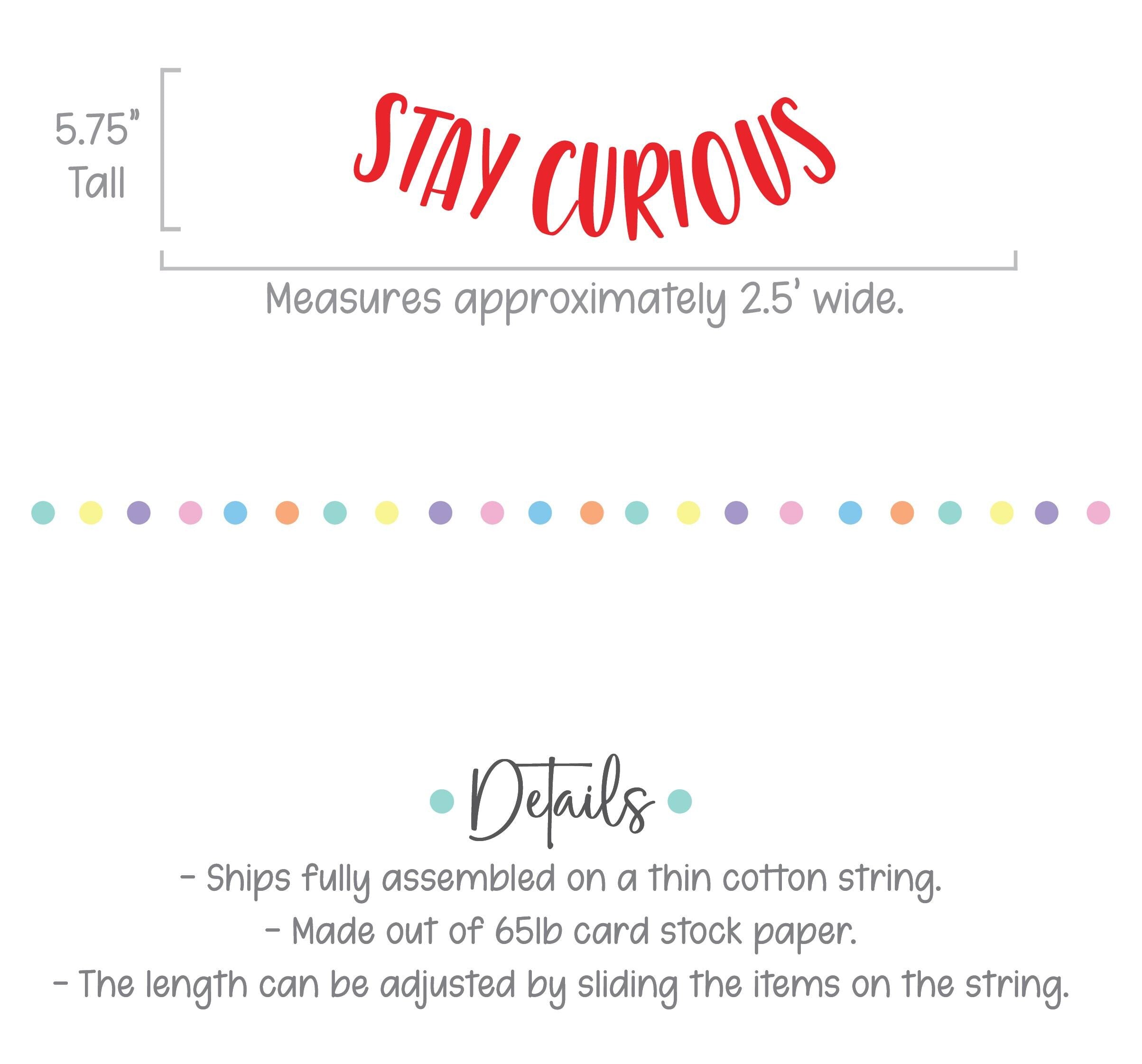 Stay Curious, Curious Banner, Curious Party, Curious Birthday Decorations, Stay Curious Banner, Stay Curious Party Decoration