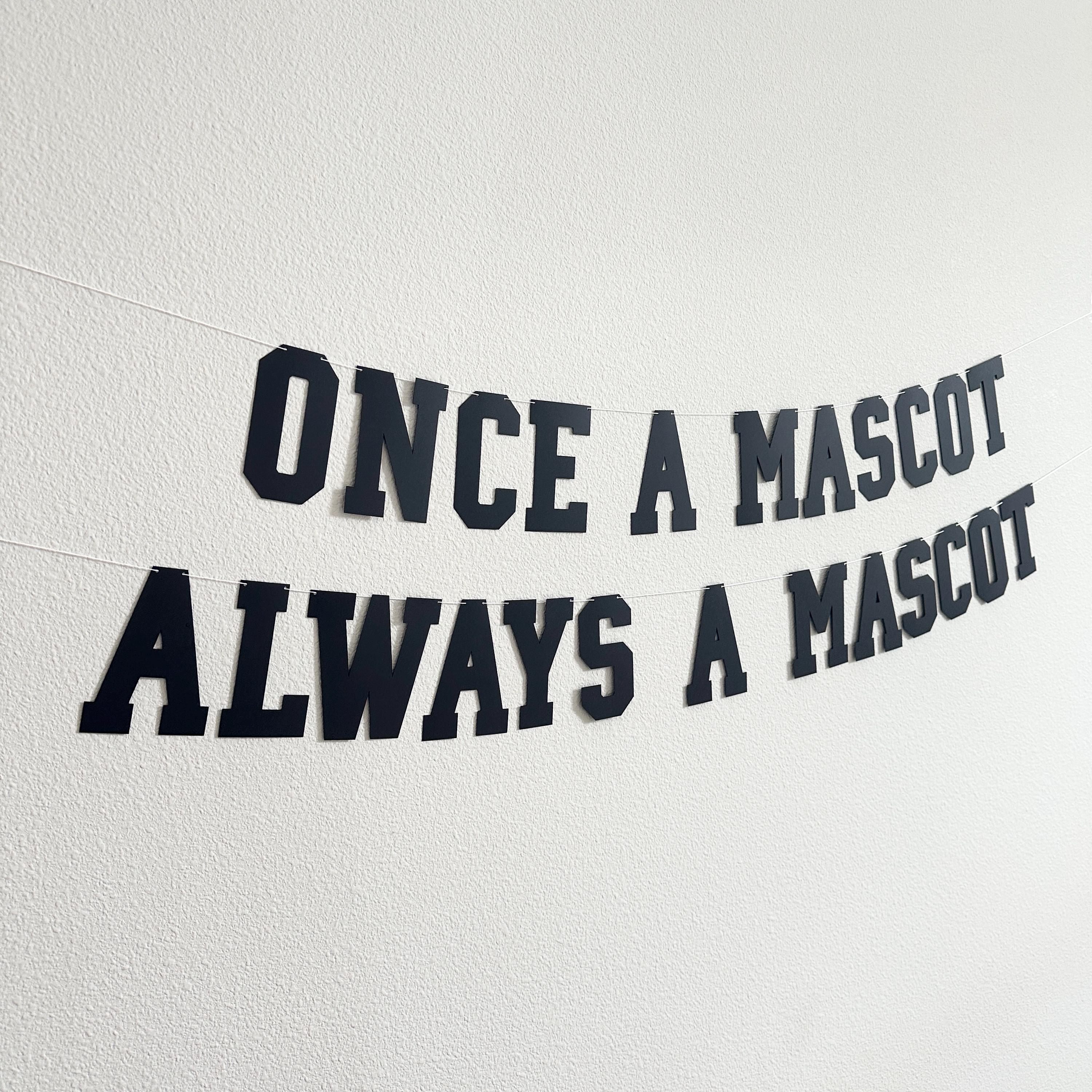 Once A Mascot Always A Mascot, High School Reunion Decorations, Custom Mascot Banner, Custom School Spirit Banner