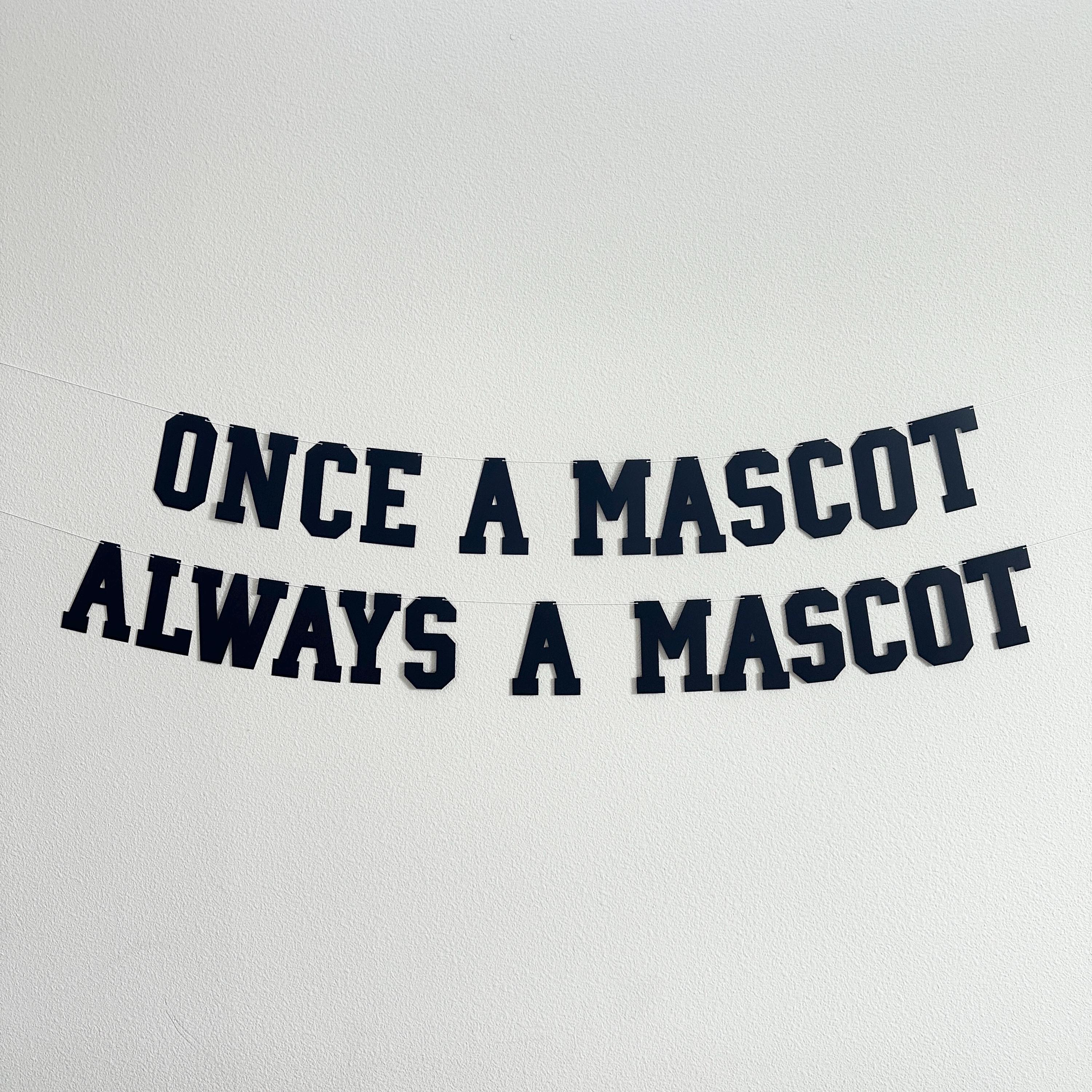 Once A Mascot Always A Mascot, High School Reunion Decorations, Custom Mascot Banner, Custom School Spirit Banner
