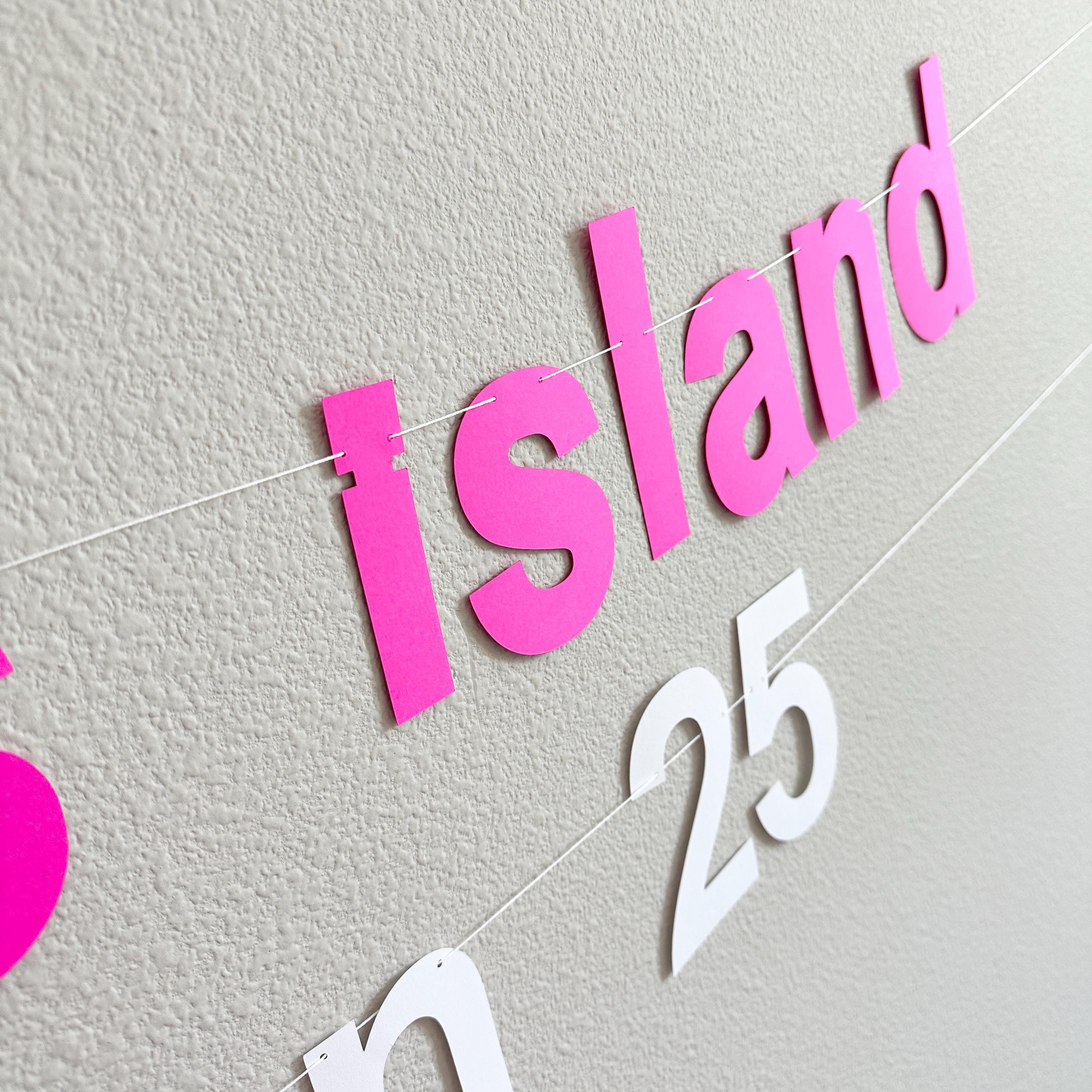 Name&#39;s Island Season 25, 25th Birthday Party Ideas, Island Themed Birthday Party Decorations, Island Birthday, 25th Birthday