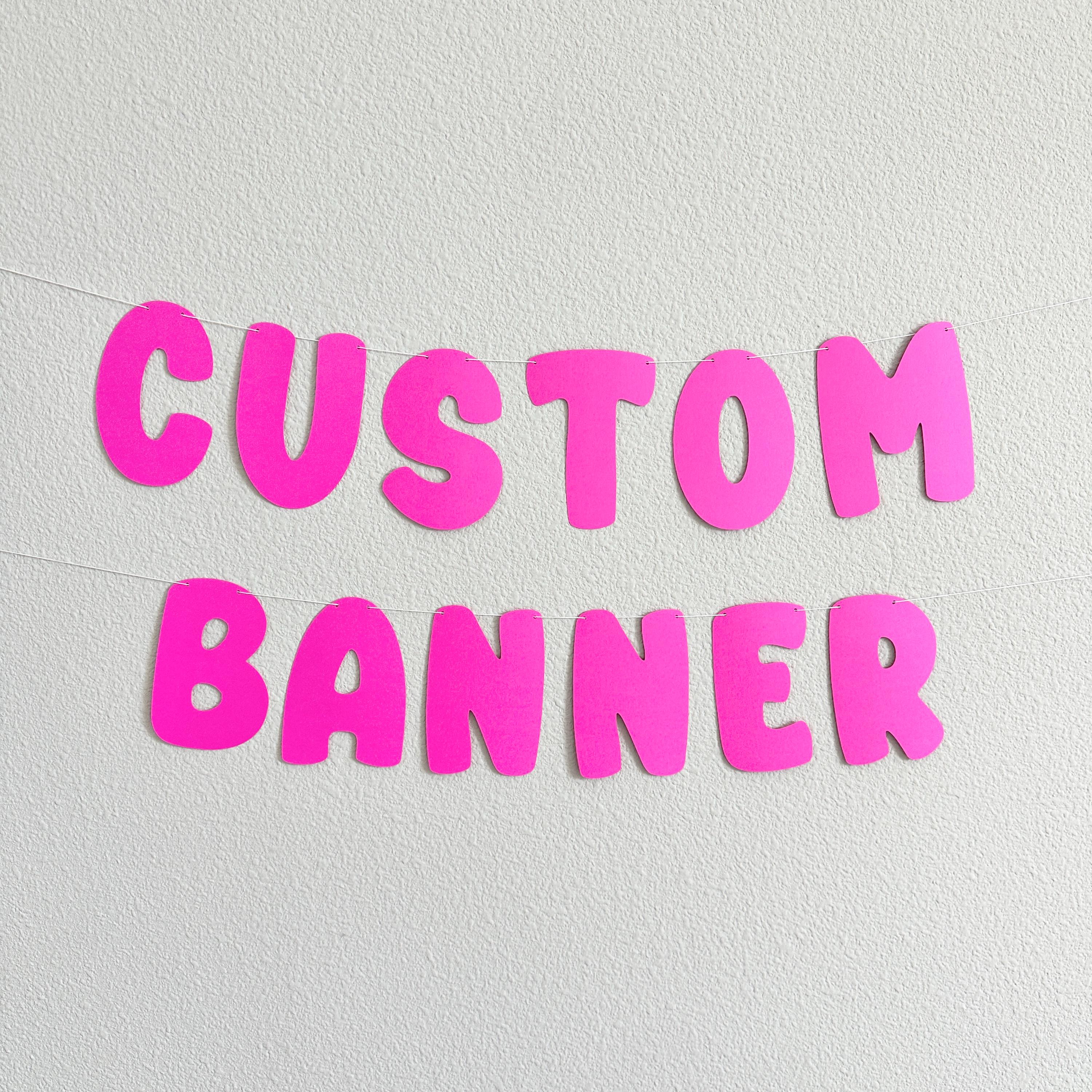 Custom Fuchsia Banner, Fuchsia Banner, Fuchsia Decorations, Fuchsia Party, Custom Banner, Personalized Fuchsia Banner