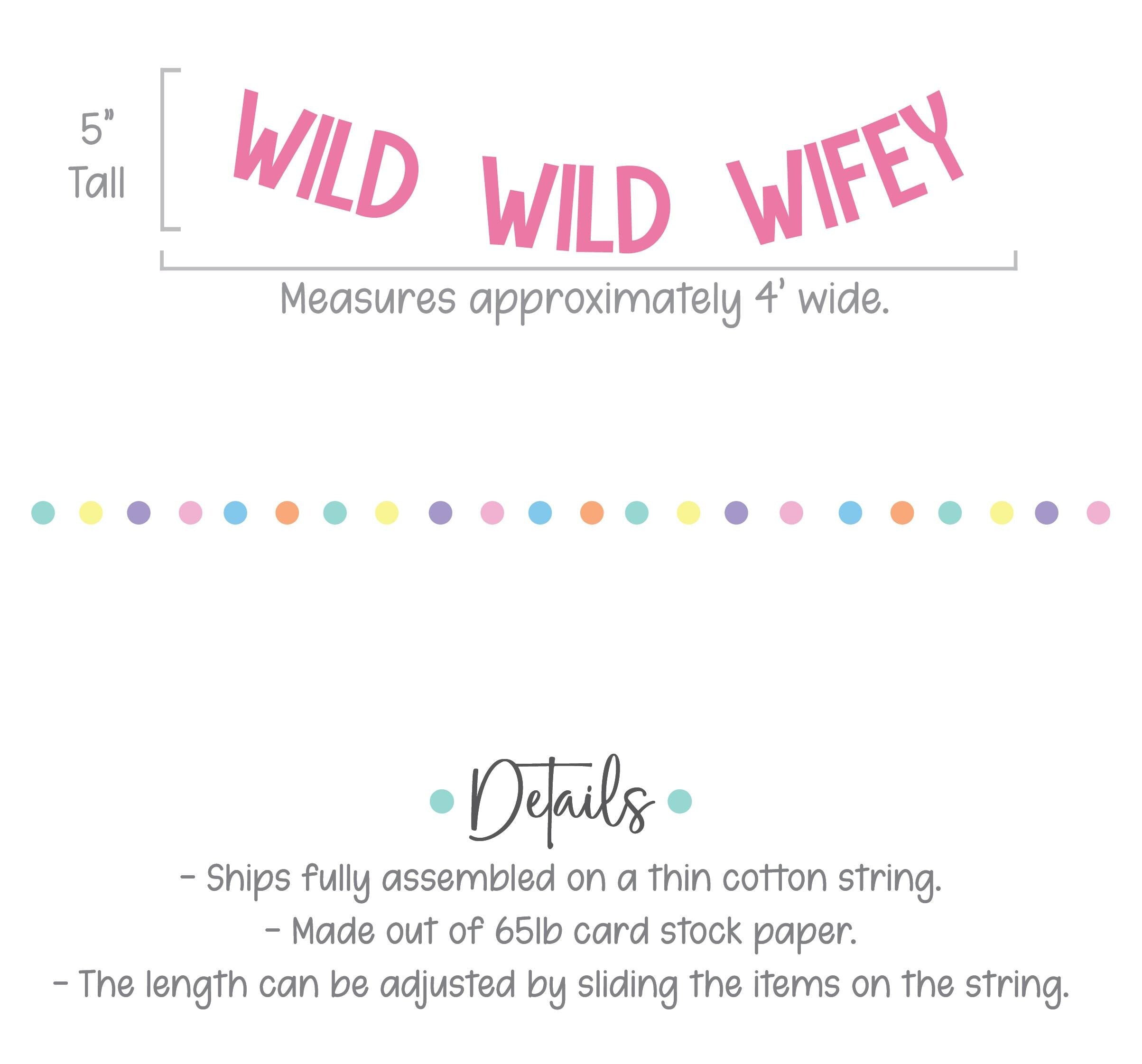 Wild Wild Wifey Banner for Bachelorette Party Decoration, Rustic Bridal Shower Sign, Fun Wedding Photo Prop, Boho Bride-to-Be Accessory