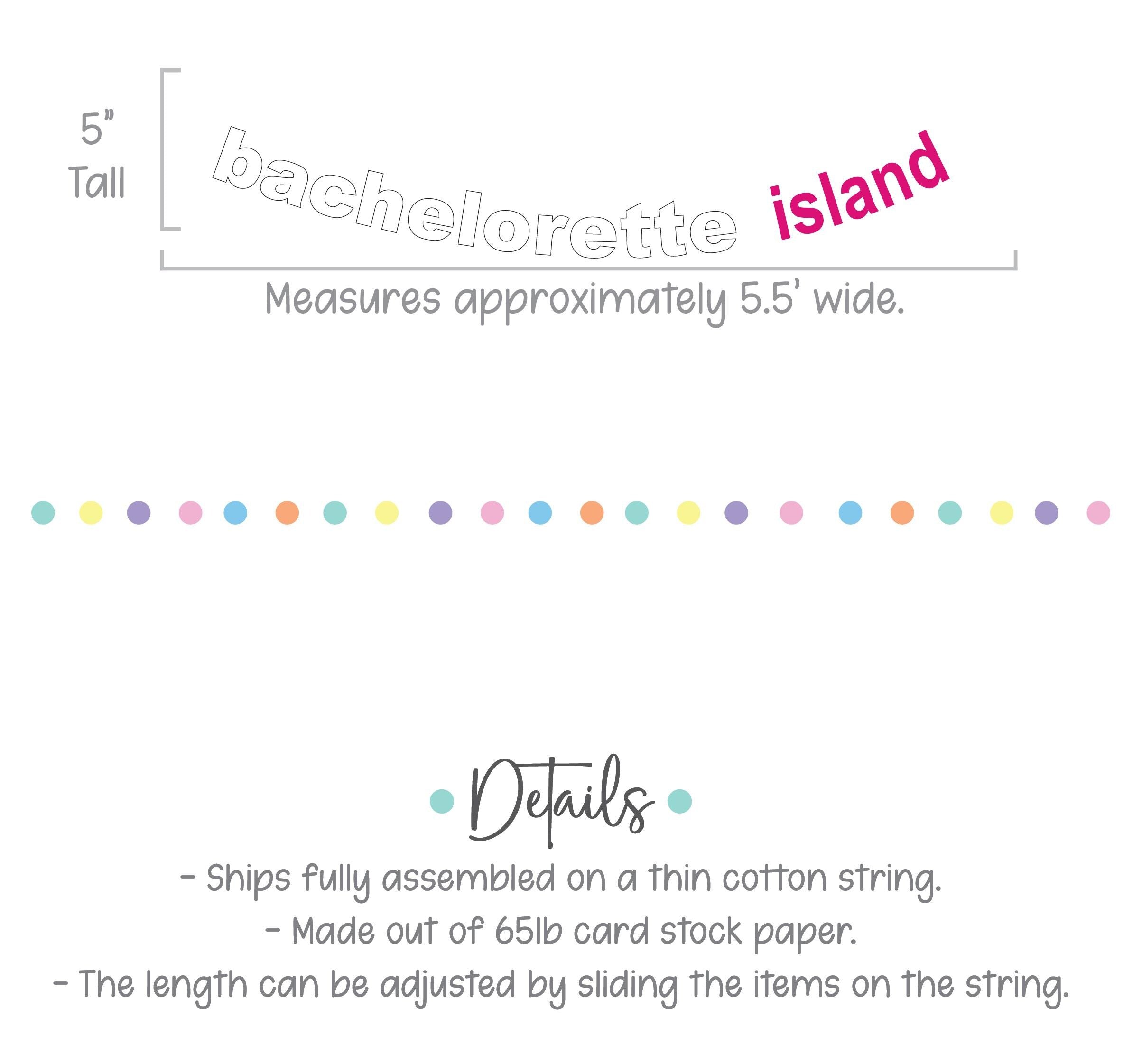 Bachelorette Island, Island Themed Bachelorette Decorations, Bachelorette Party Ideas, Island Bachelorette Banner