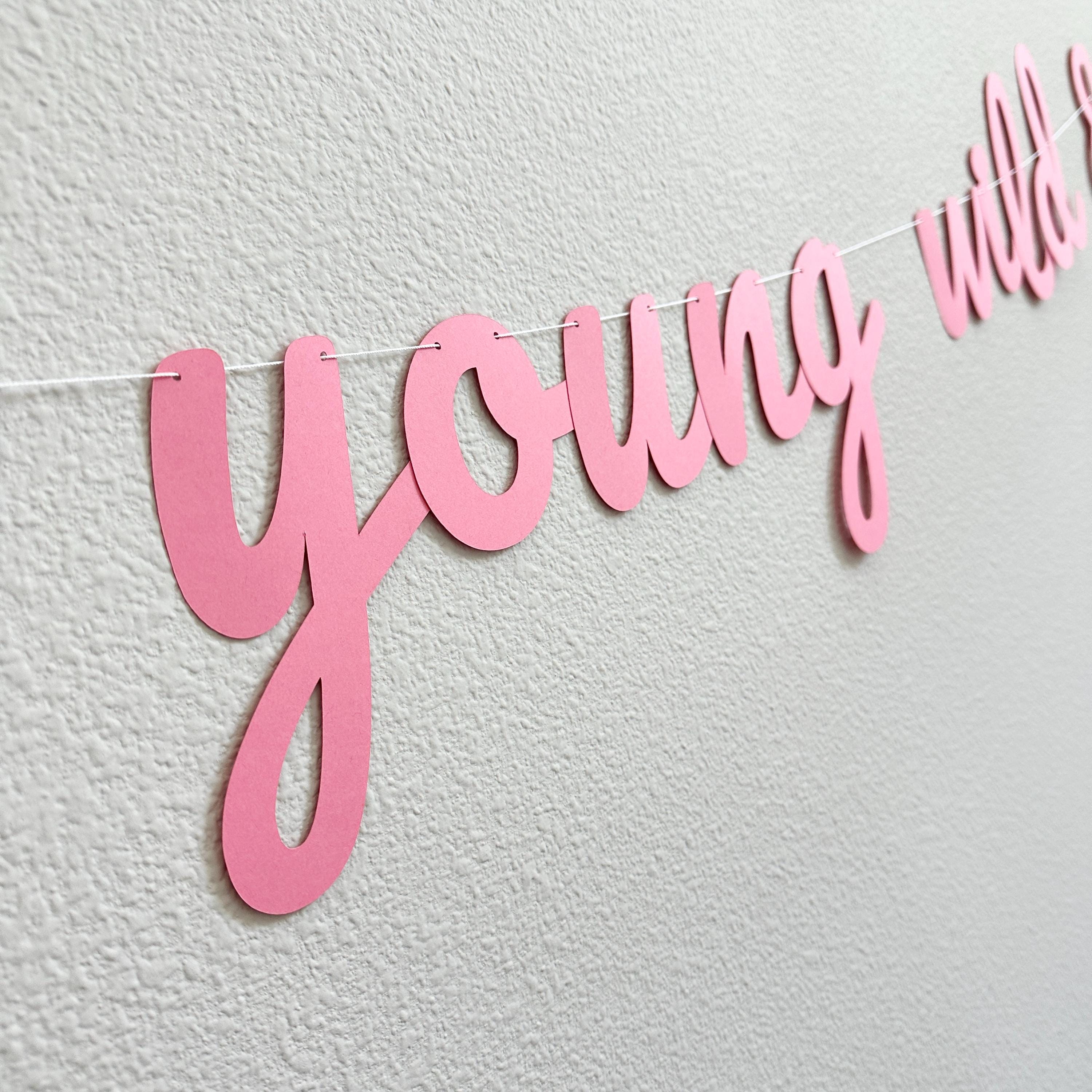 Young Wild & Three, Young Wild and Three Banner, 3rd Birthday Party, 3rd Birthday Banner, 3rd Birthday Party Decor