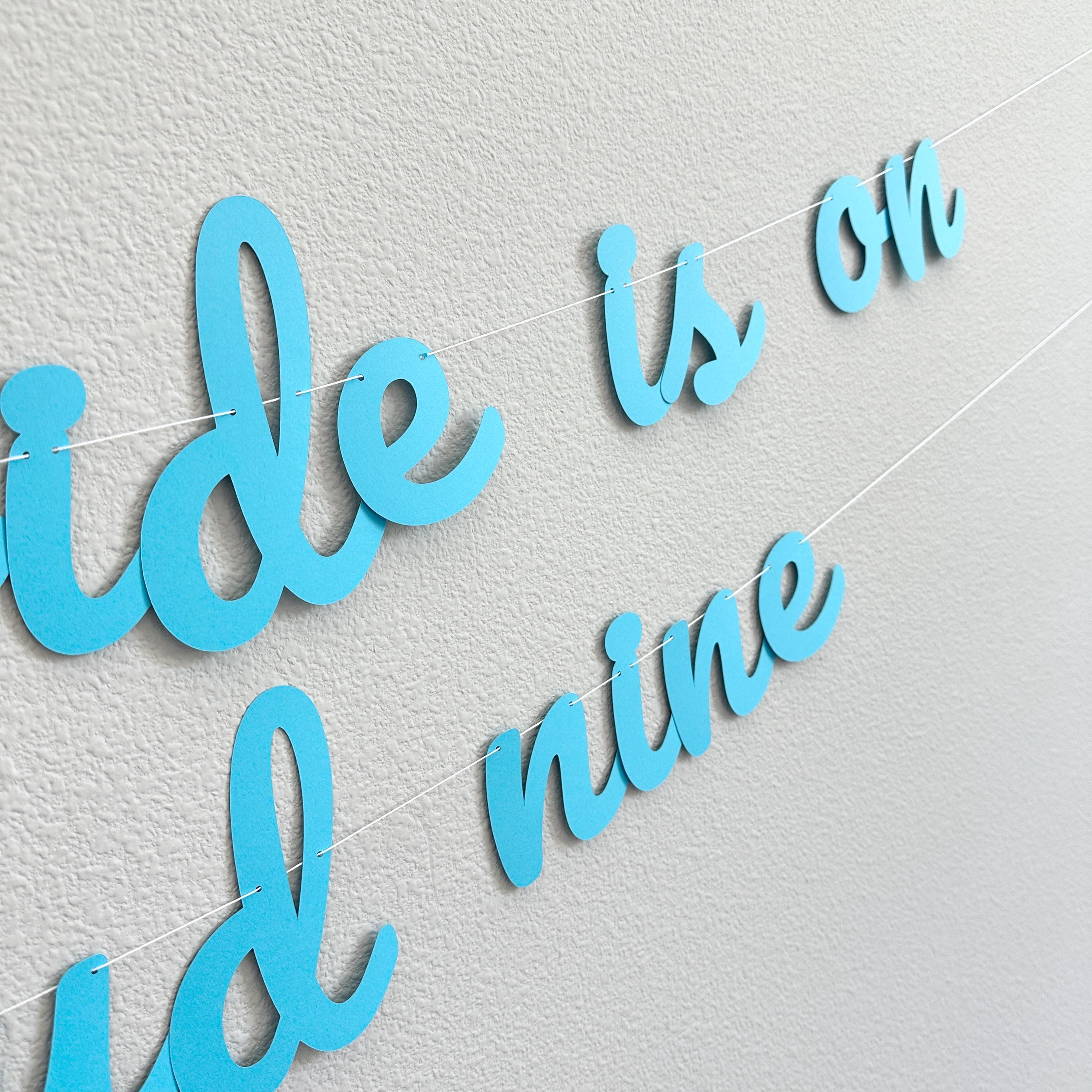 The Bride Is On Cloud Nine, Bridal Shower Banner, Bachelorette Party Decorations, Bride On Cloud 9, Something Blue Bridal Shower Ideas