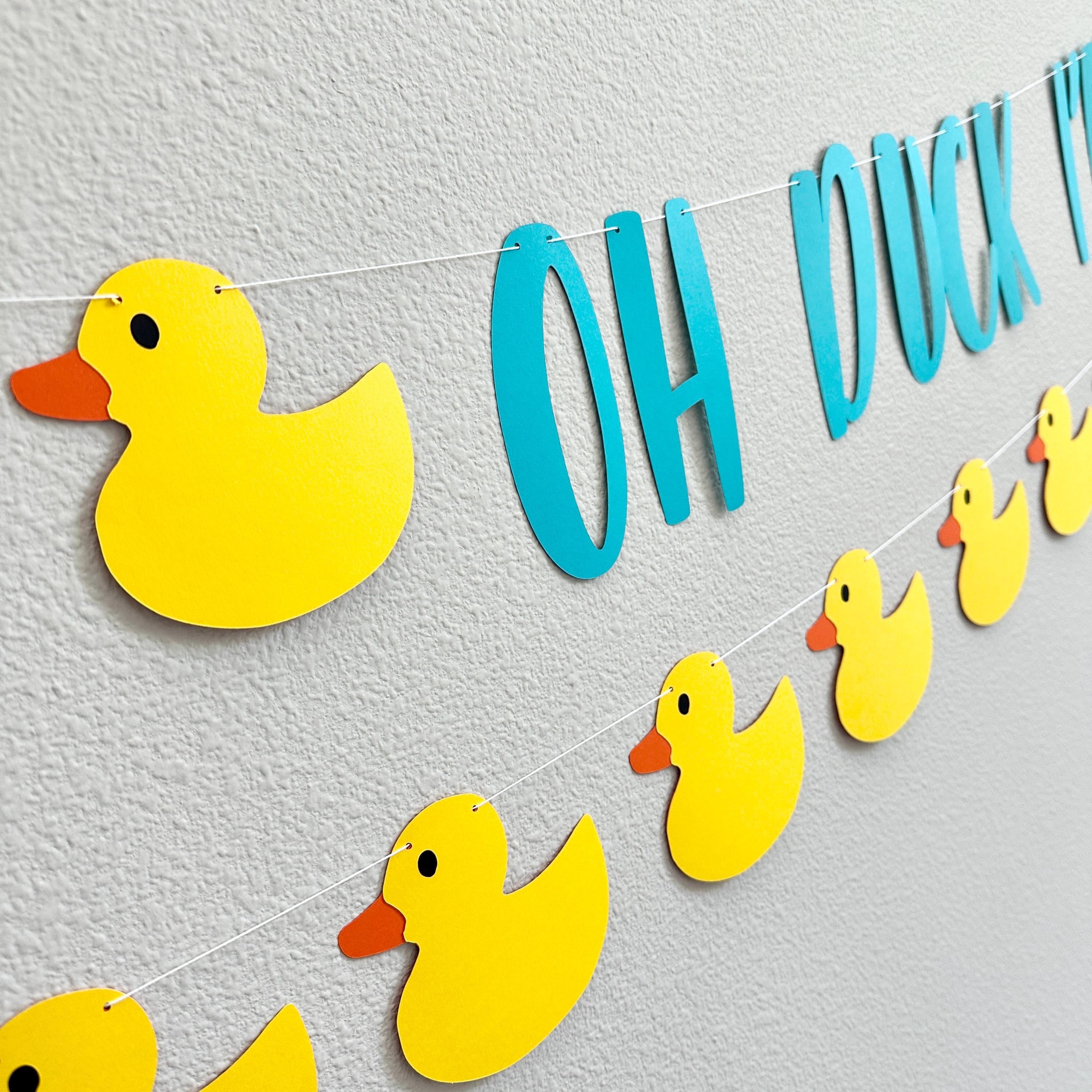 Oh Duck I&#39;m 3, Rubber Duck Themed 3rd Birthday Decorations, 3rd Birthday Party Ideas, Oh Duck Birthday, Duck Birthday Banner