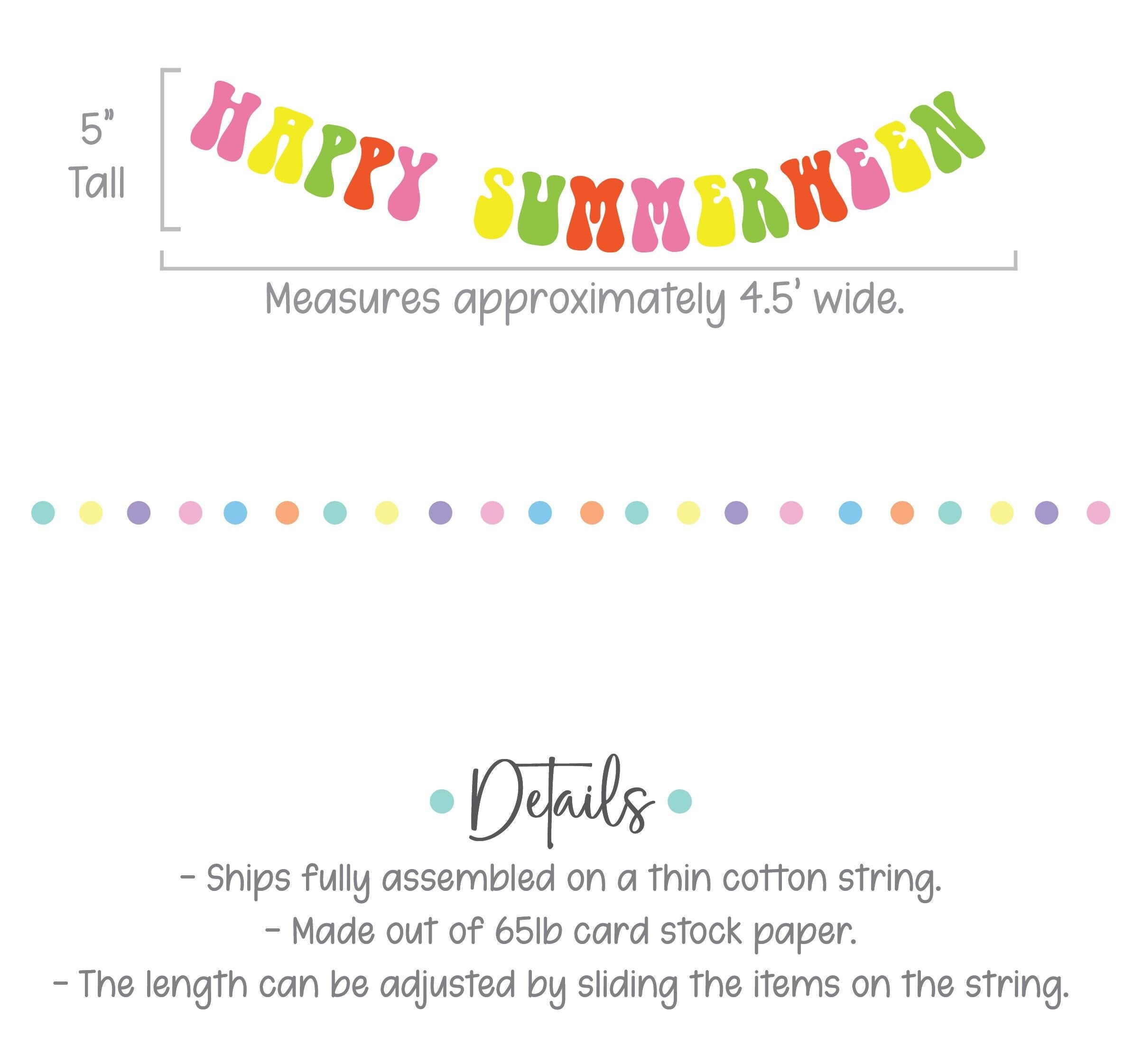Happy Summerween, Summer Halloween Party Decorations, Summerween Decorations, Summerween Party Banner