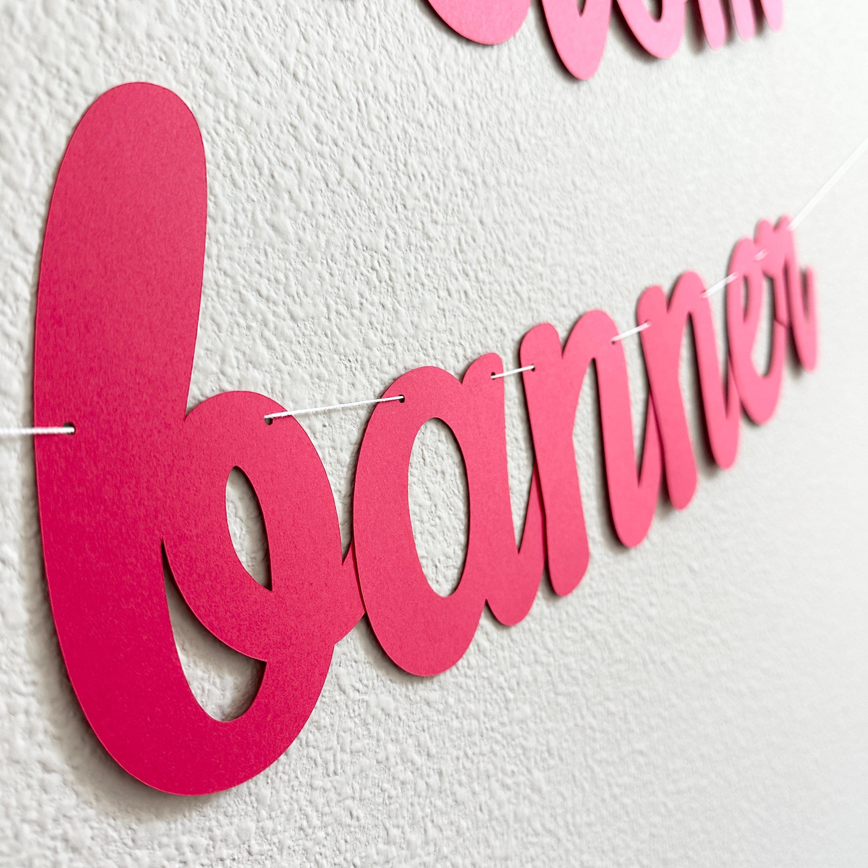 Custom Banner, Banner, Custom Red Banner, Custom Cursive Banner, Cursive Banner, Personalized Banner, Cursive Birthday Banner