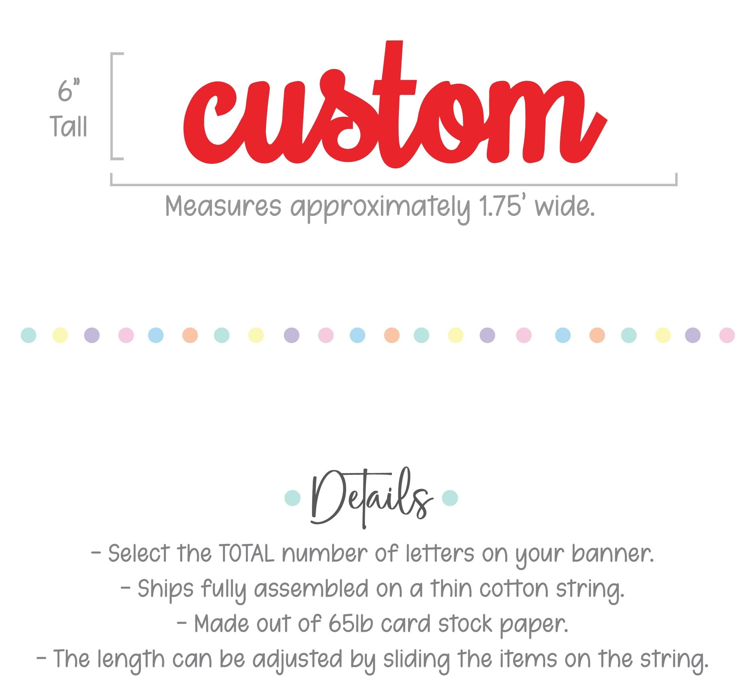 Custom Banner, Banner, Custom Red Banner, Custom Cursive Banner, Cursive Banner, Personalized Banner, Cursive Birthday Banner