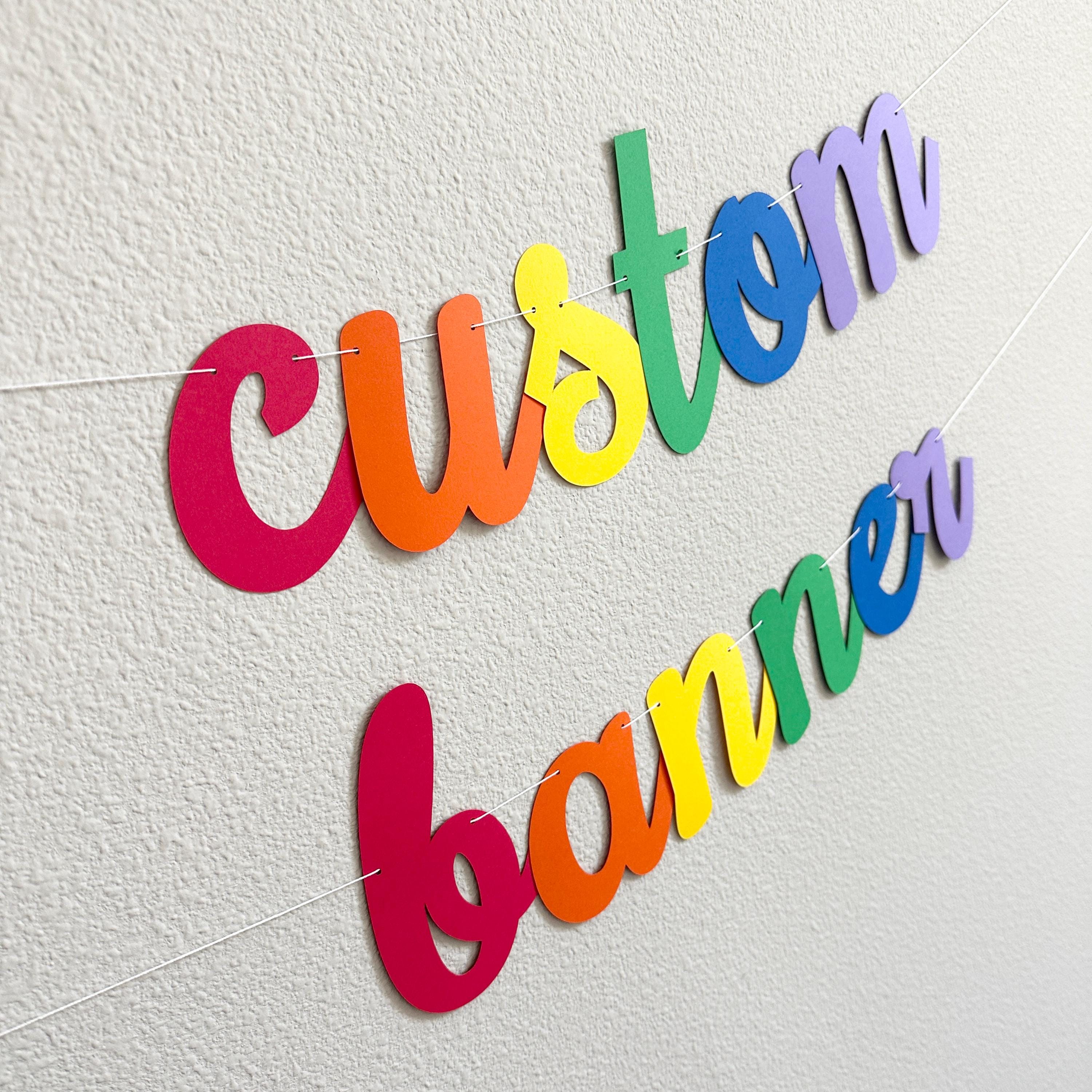 Custom Rainbow Banner, Rainbow Banner, Rainbow Decorations, Rainbow Party Theme, Gay Party Decorations, Pride Decorations, Coming Out Party