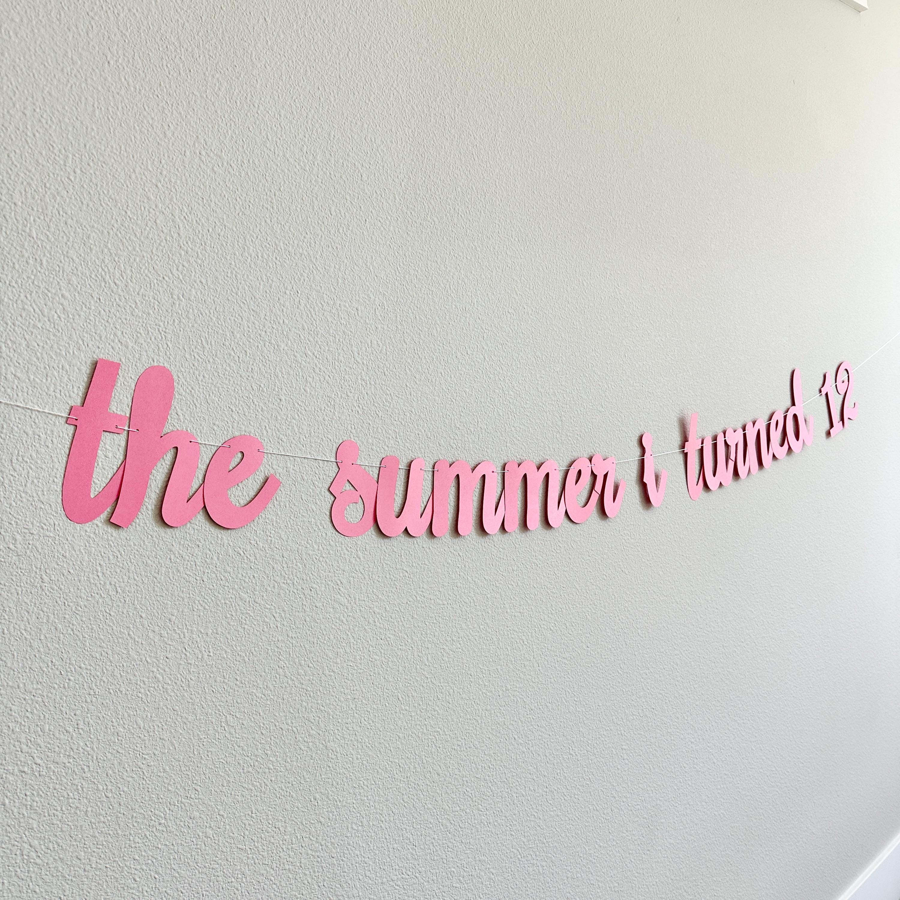The Summer I Turned 12, 12th Birthday Party, Summertime Birthday Banner, Summer Birthday Decorations, The Summer I Turned 12 Banner