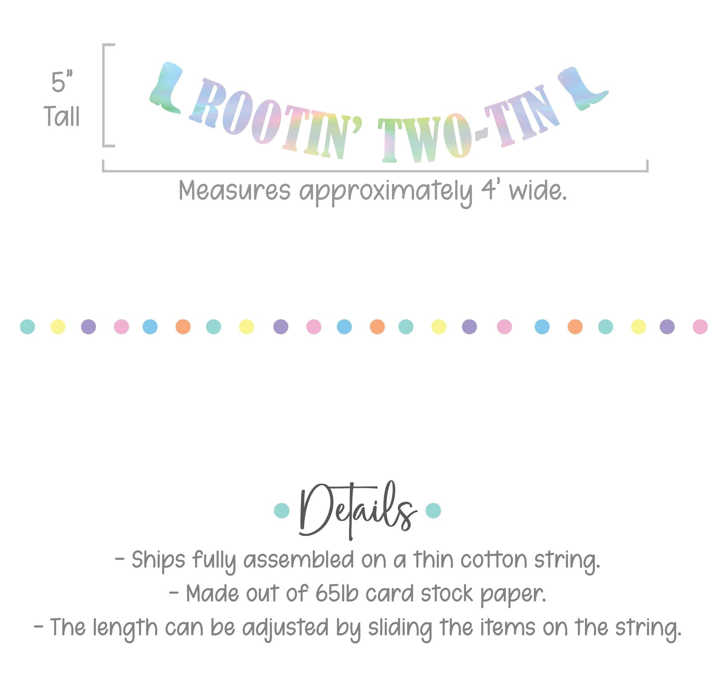 Rootin&#39; Two-Tin, Rootin&#39; Two-Tin Birthday Party Decorations, Cowboy Themed 2nd Birthday Banner, 2nd Birthday Theme Ideas