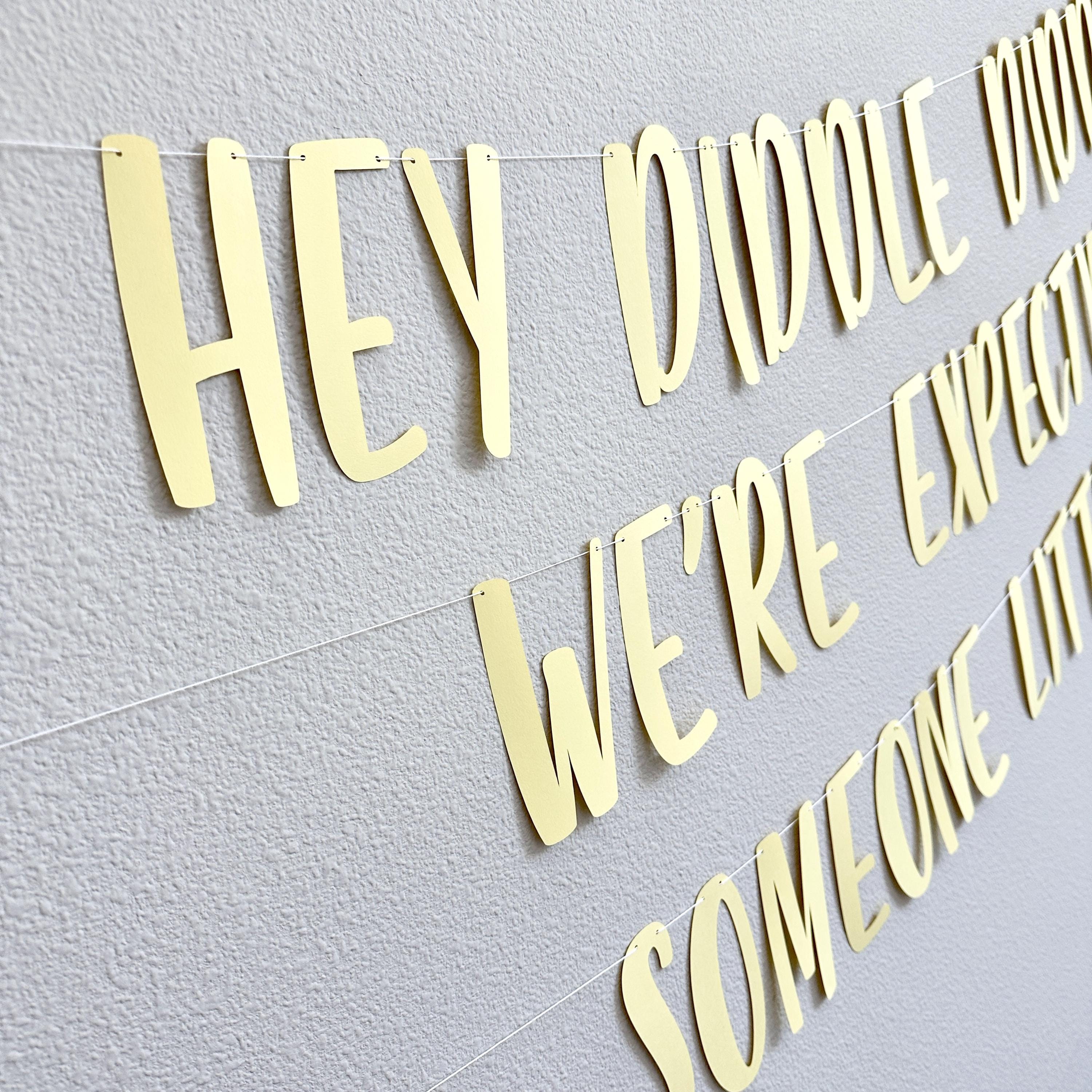 Hey Diddle Diddle We&#39;re Expecting Someone Little, Pregnancy Announcement Ideas, Baby Shower Decorations, Nursery Themed Baby Shower