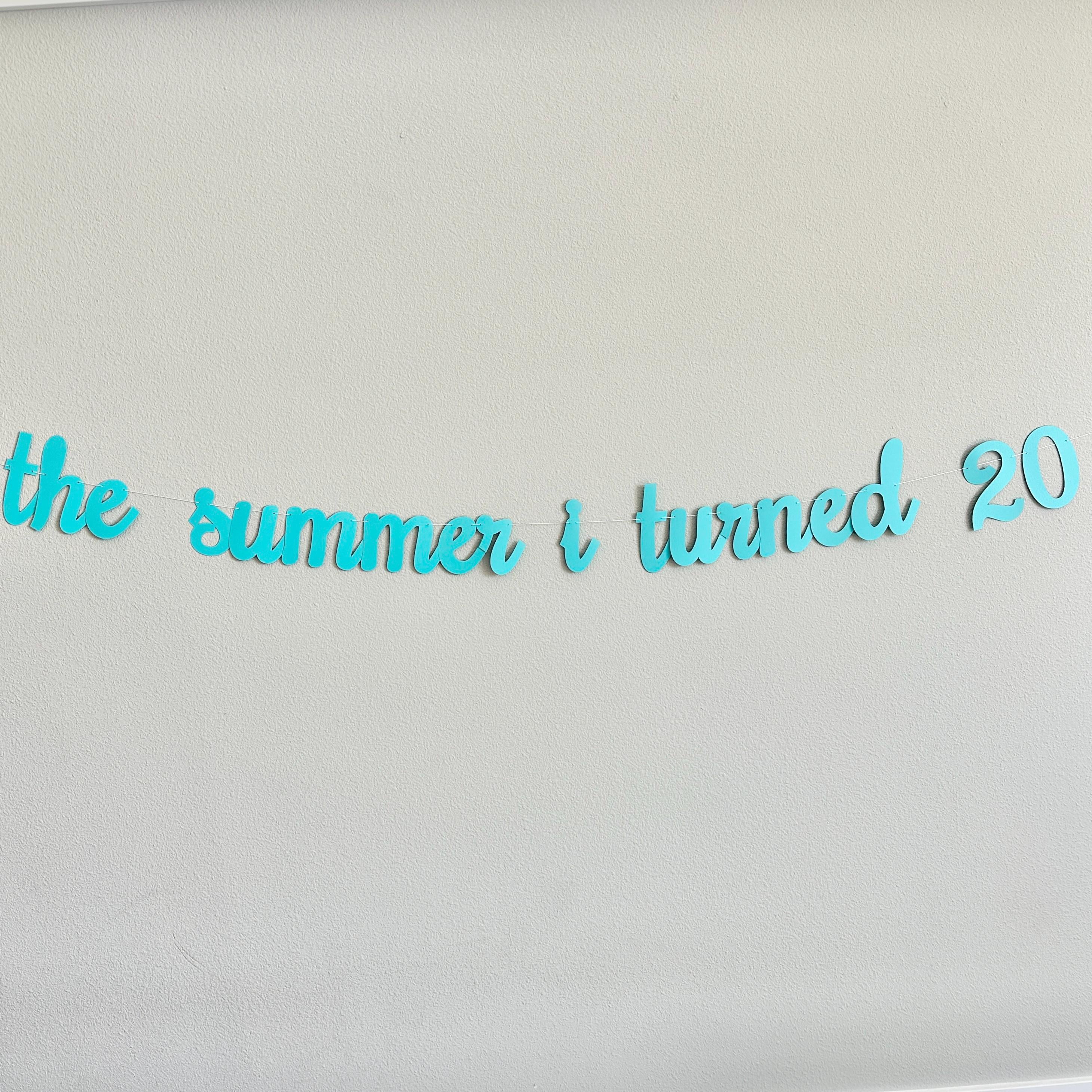 The Summer I Turned 20, 20th Birthday Party, Summertime Birthday Banner, Summer Birthday Decorations, The Summer I Turned 20 Banner