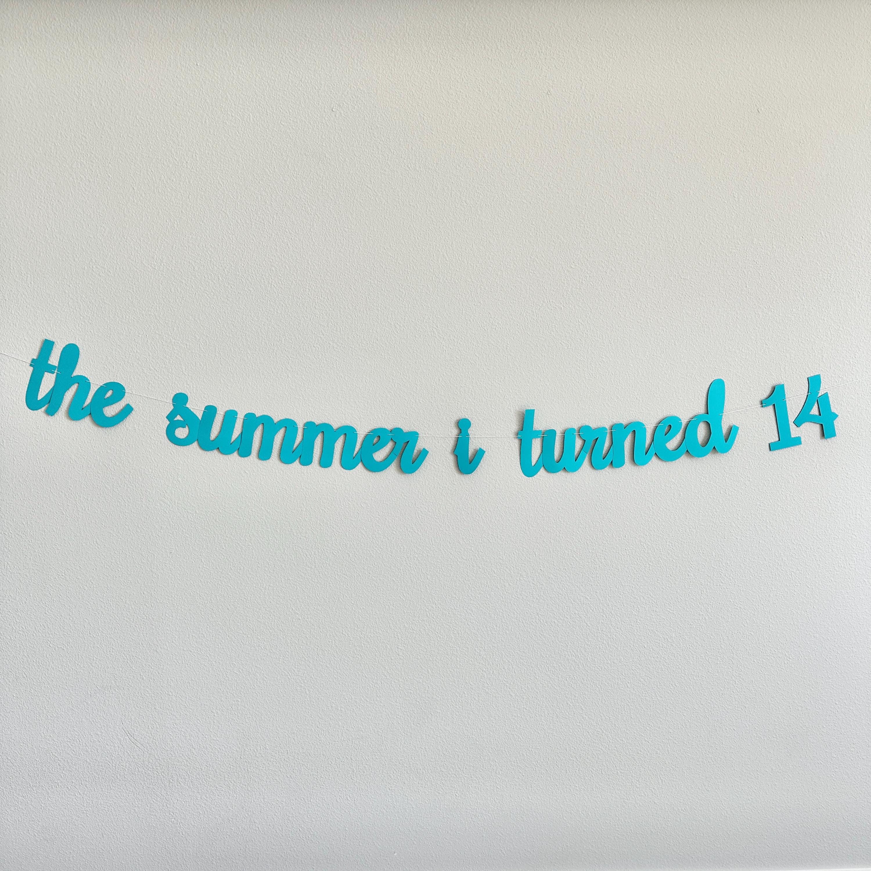 The Summer I Turned 14, 14th Birthday Party, Summertime Birthday Banner, Summer Birthday Decorations, The Summer I Turned 14 Banner