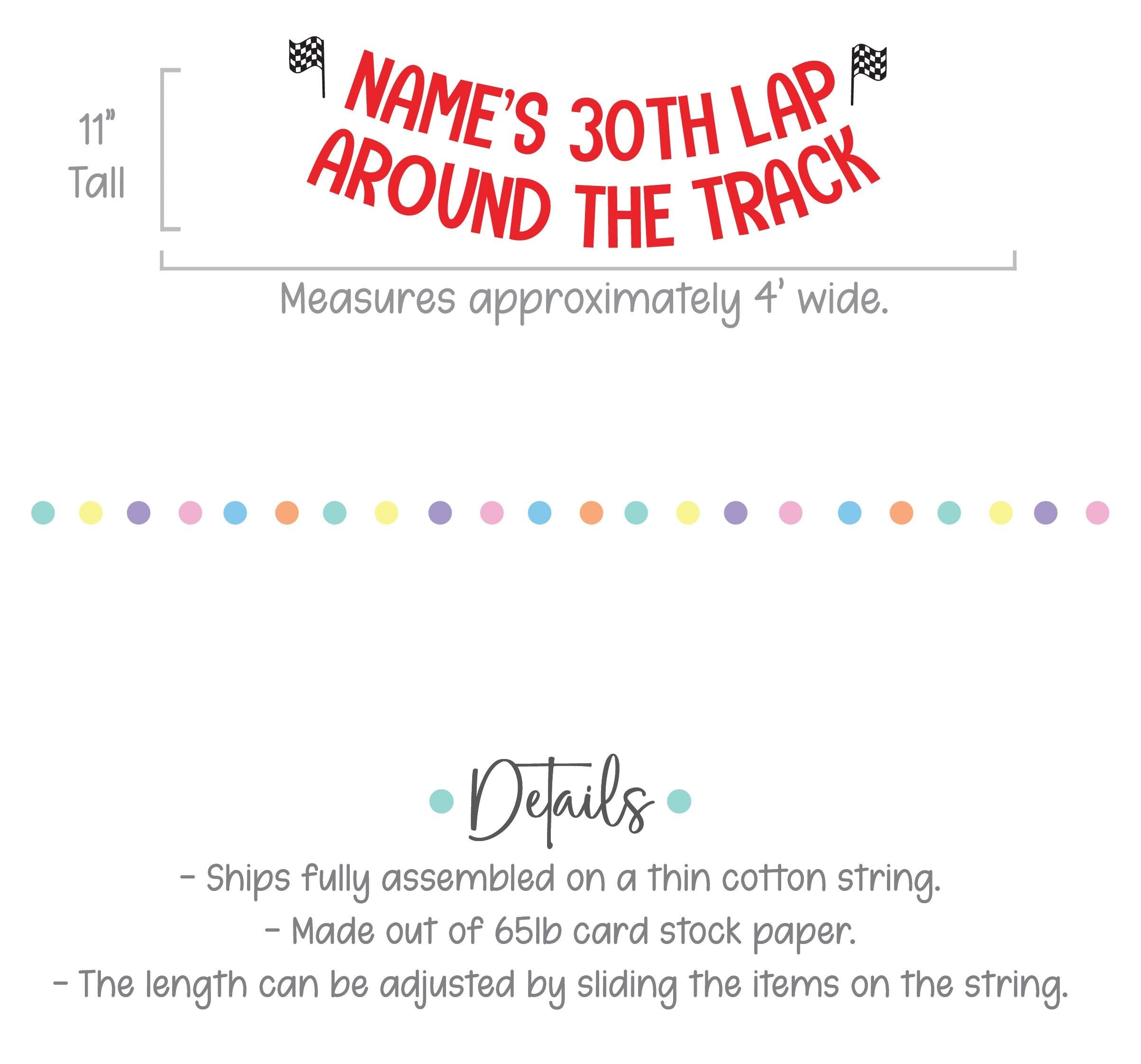 30th Lap Around The Track, Racing 30th Birthday Decorations, 30th Birthday Party, 30th Birthday Ideas, 30th Lap Around The Track