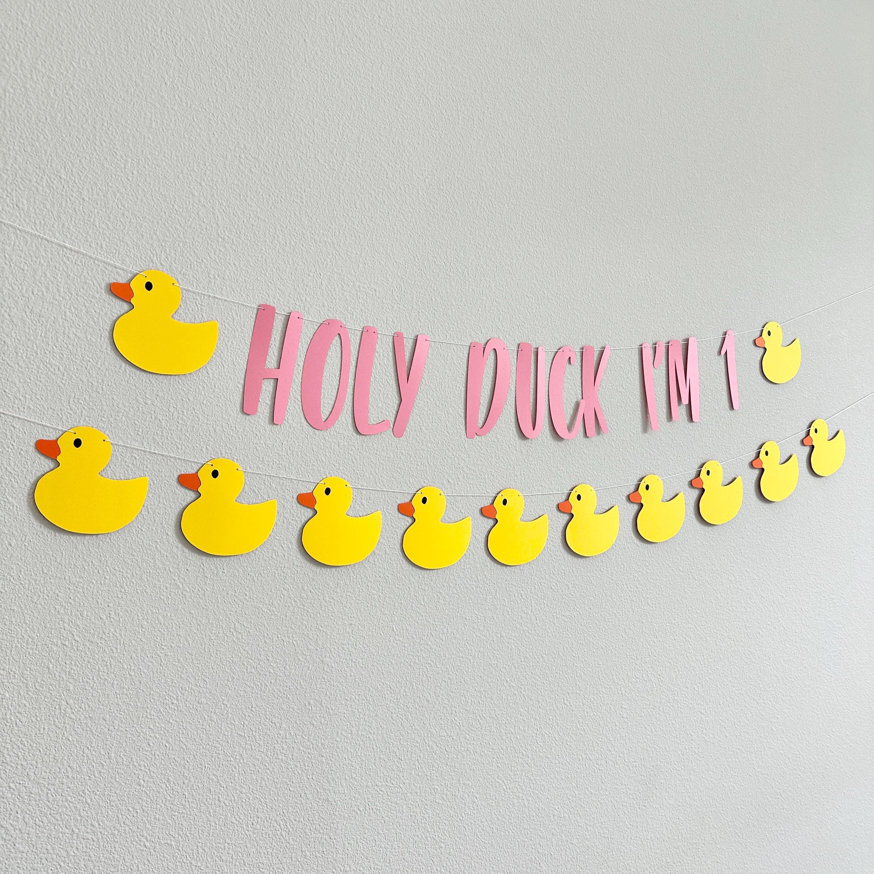 Holy Duck I&#39;m 1, Duck Birthday, First Birthday, 1st Birthday Party Theme Ideas, Rubber Duck Theme, Yellow Ducks