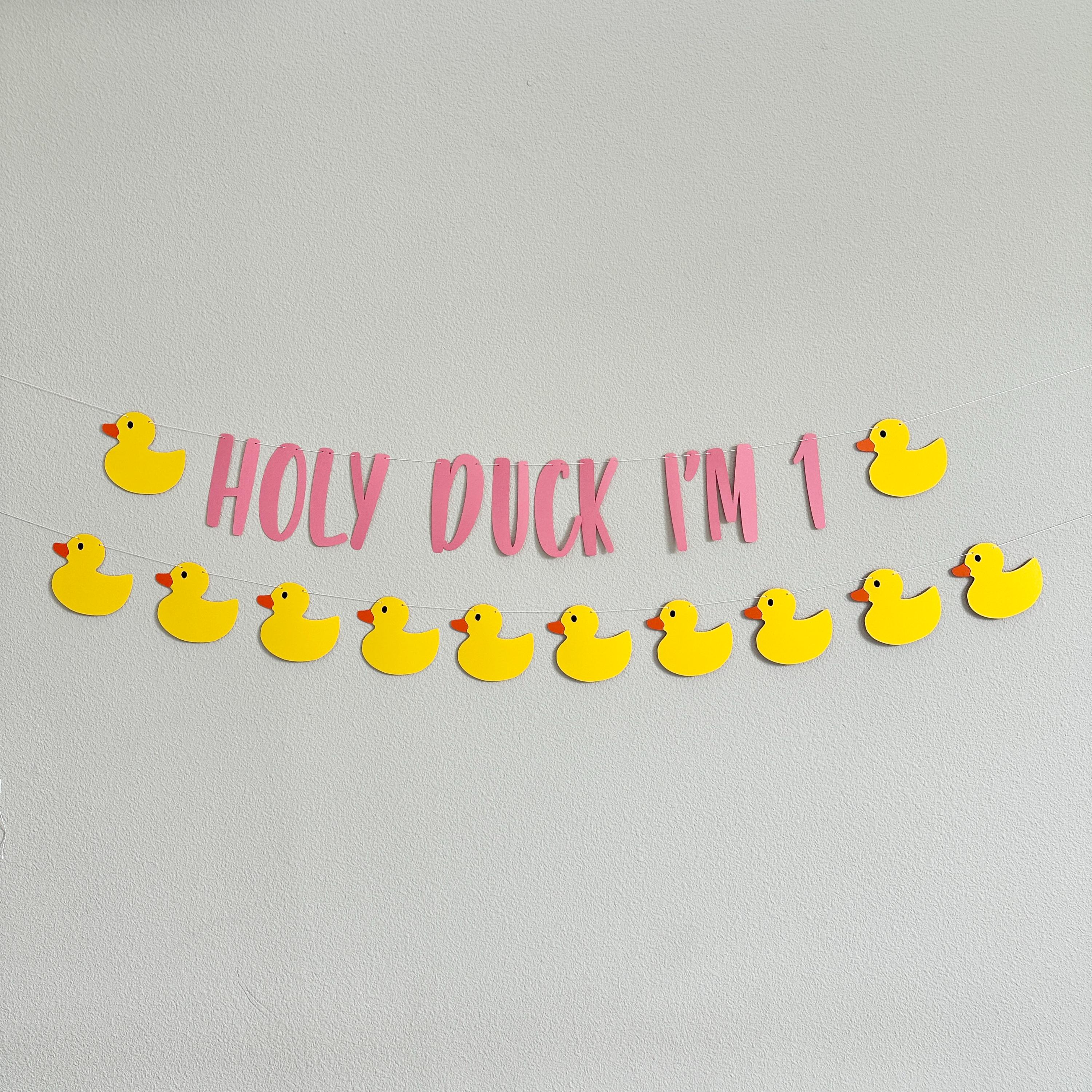 Holy Duck I&#39;m 1, Duck Birthday, First Birthday, 1st Birthday Party Theme Ideas, Rubber Duck Theme, Yellow Ducks