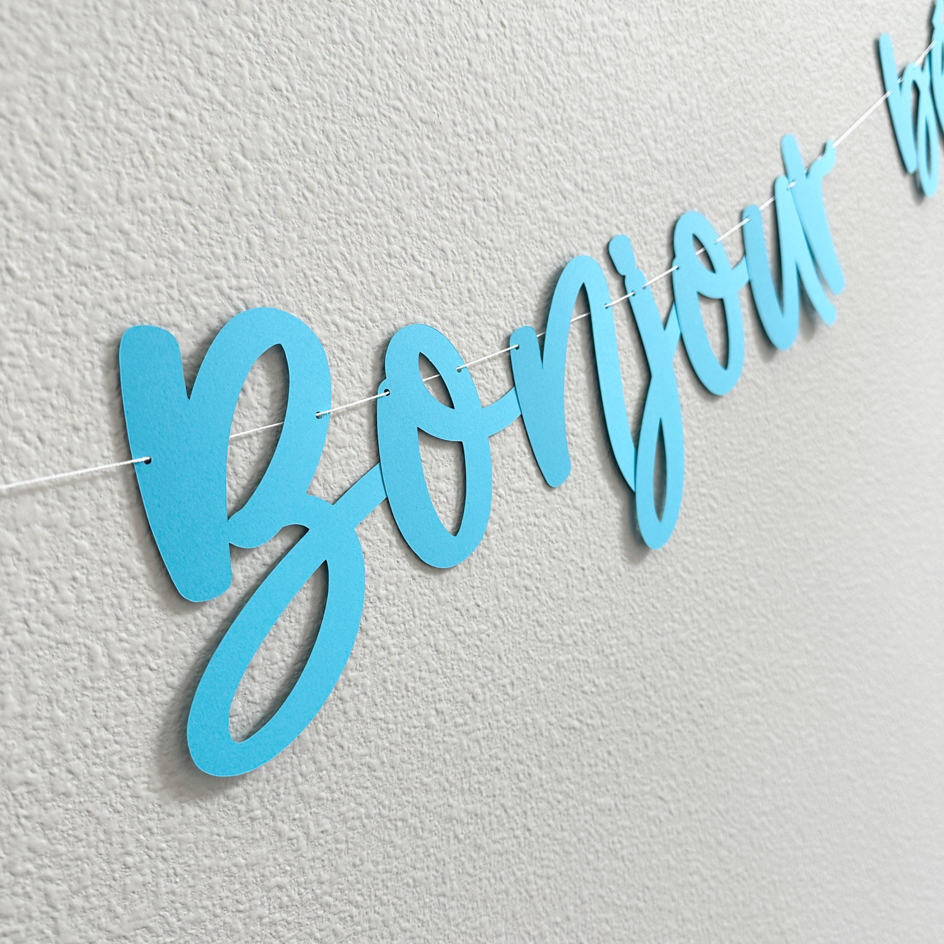 Bonjour Bebe, Bonjour Bebe Decorations, Baby Shower Banner, Baby Boy Shower Banner, Bonjour Baby Decorations