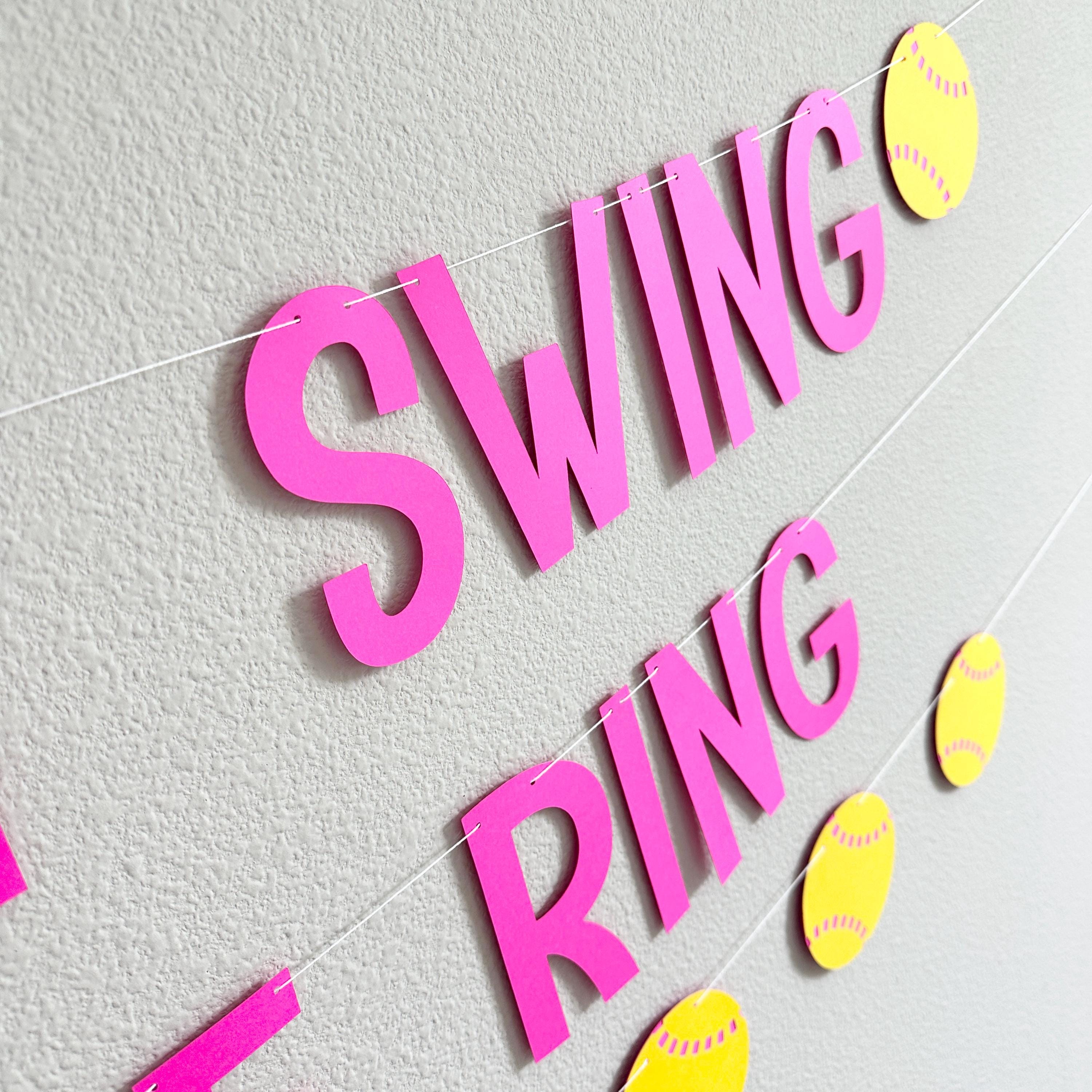 Last Swing Before The Ring, Softball Bachelorette, Softball Themed Bachelorette Party Decorations, Last Swing Before The Ring Banner