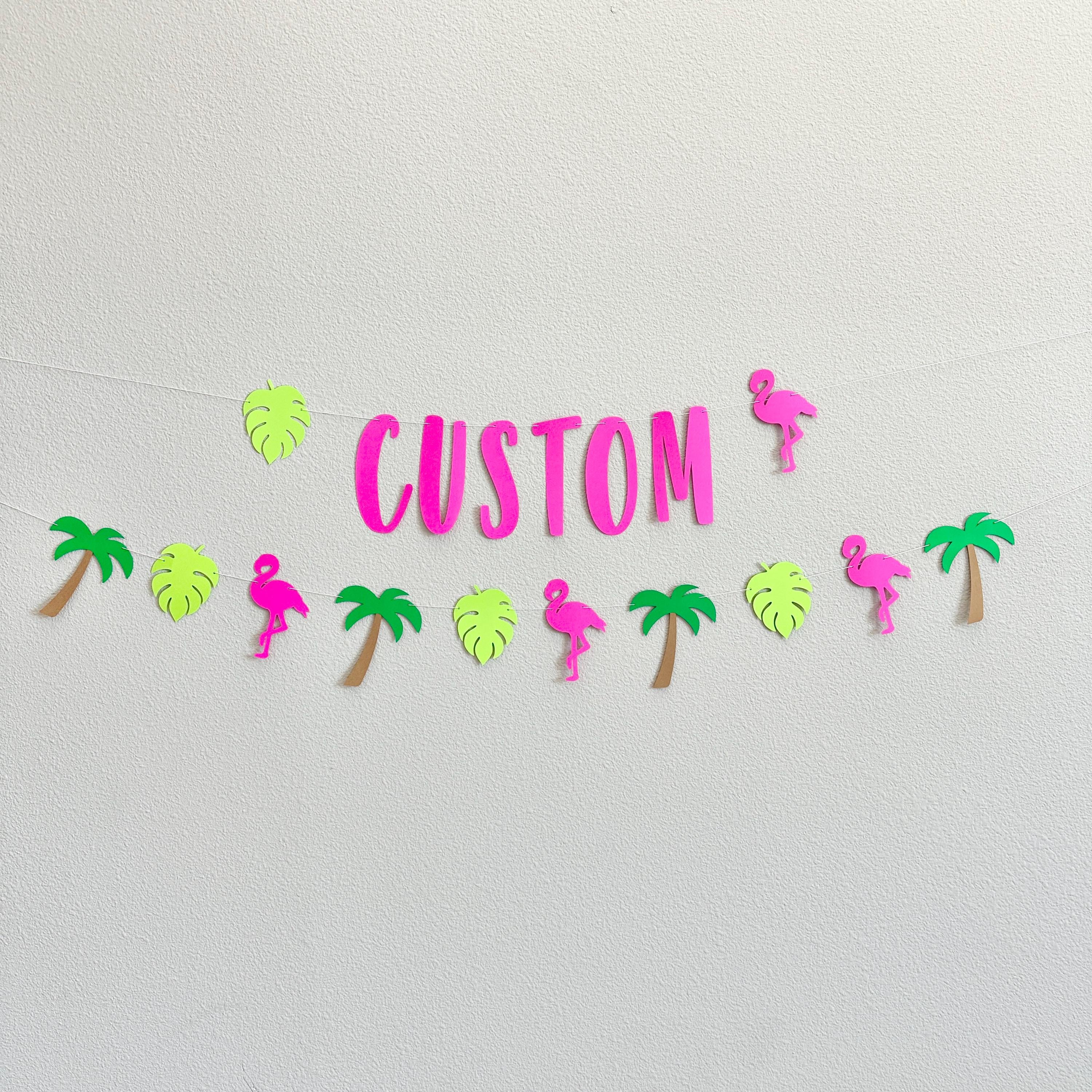 Custom Tropical Banner, Tropical Decorations, Tropical Themed Decorations, Summertime Decorations, Tropical Banner