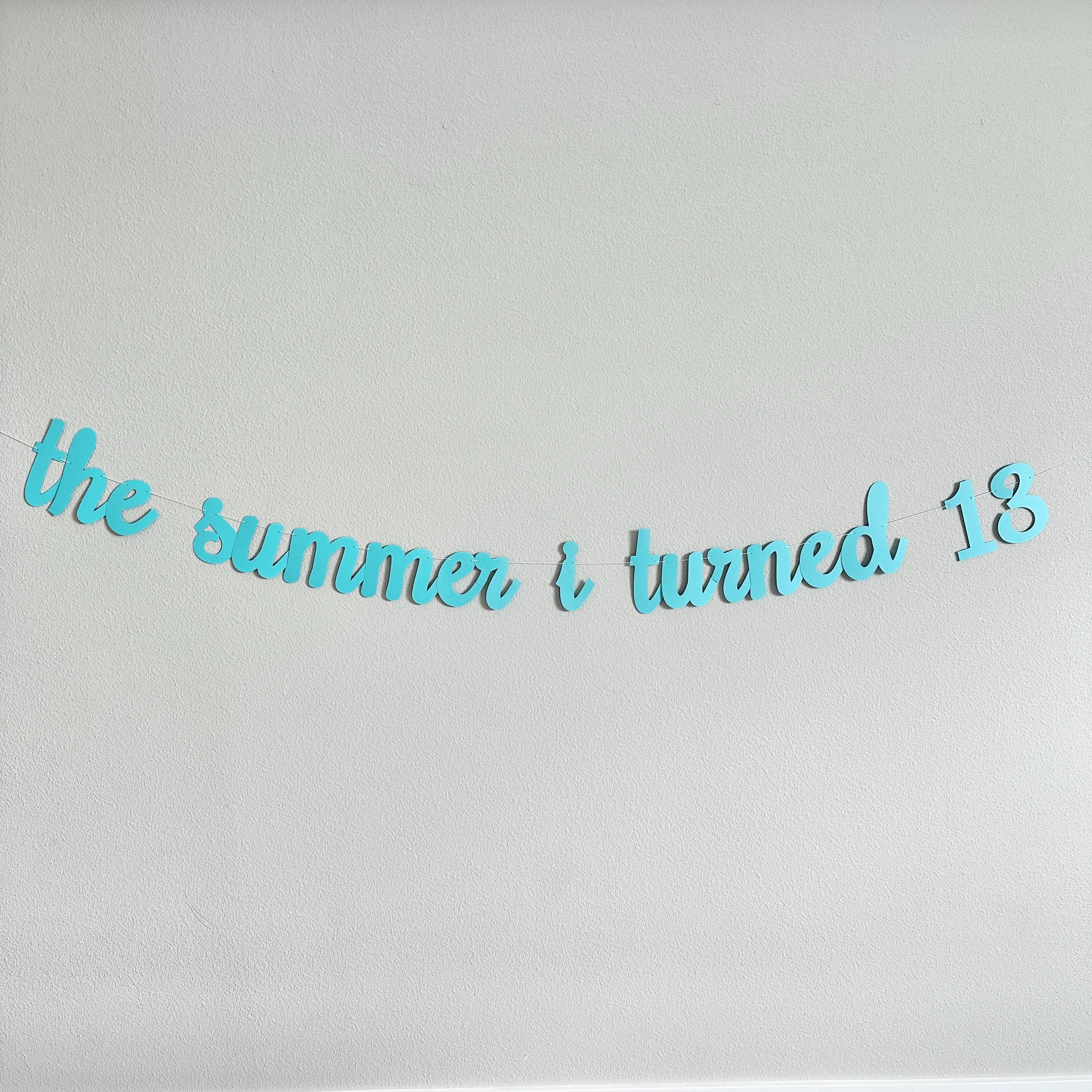 The Summer I Turned 13, 13th Birthday Party, Summertime Birthday Banner, Summer Birthday Decorations, The Summer I Turned 13 Banner