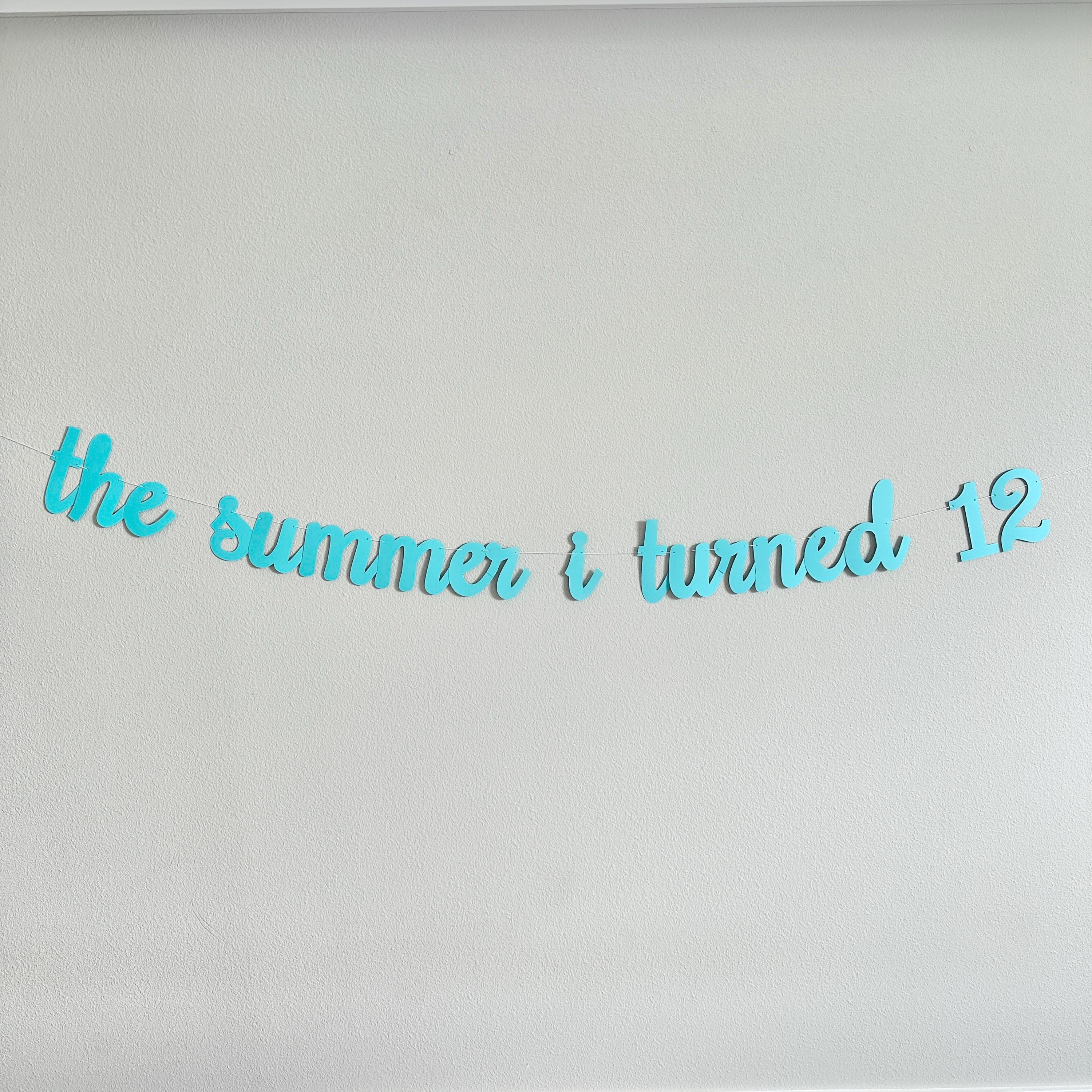 The Summer I Turned 12, Summertime Birthday Banner, Summer Birthday Decorations, The Summer I Turned 12 Banner