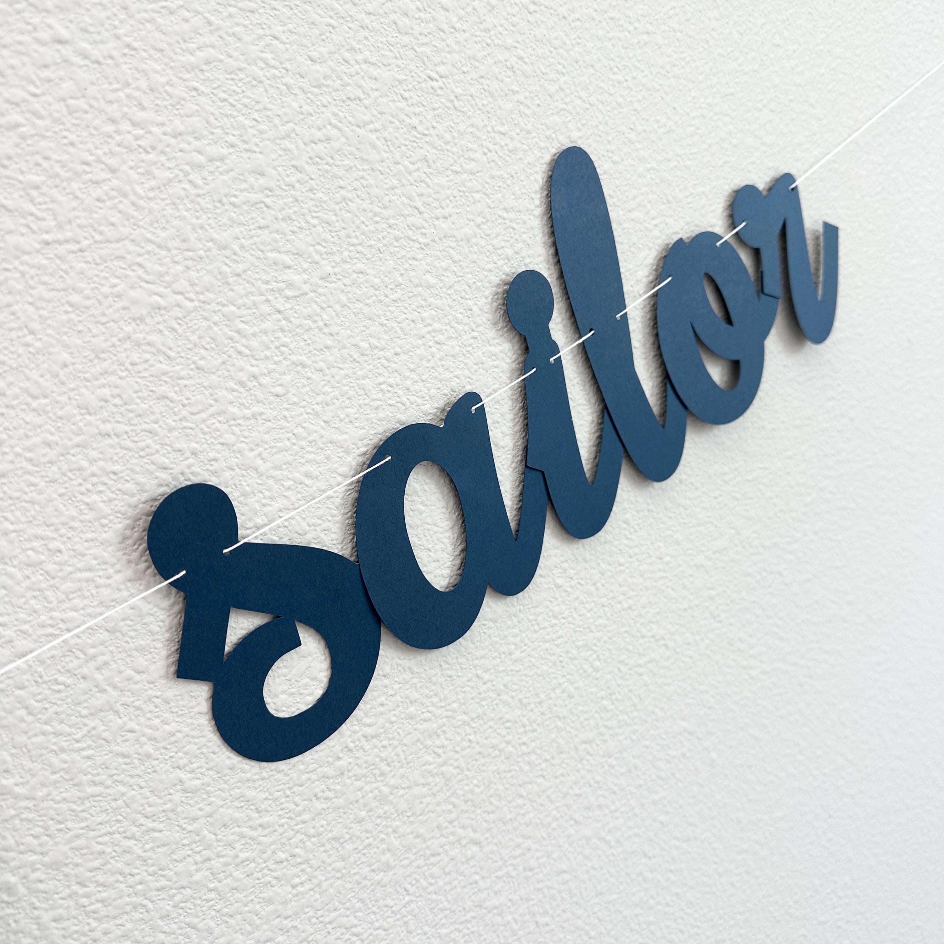 Congratulations Sailor, Congratulations Sailor Banner, Sailor Decorations, Sailor Banner, Navy Blue Cursive Congratulations Sailor Banner