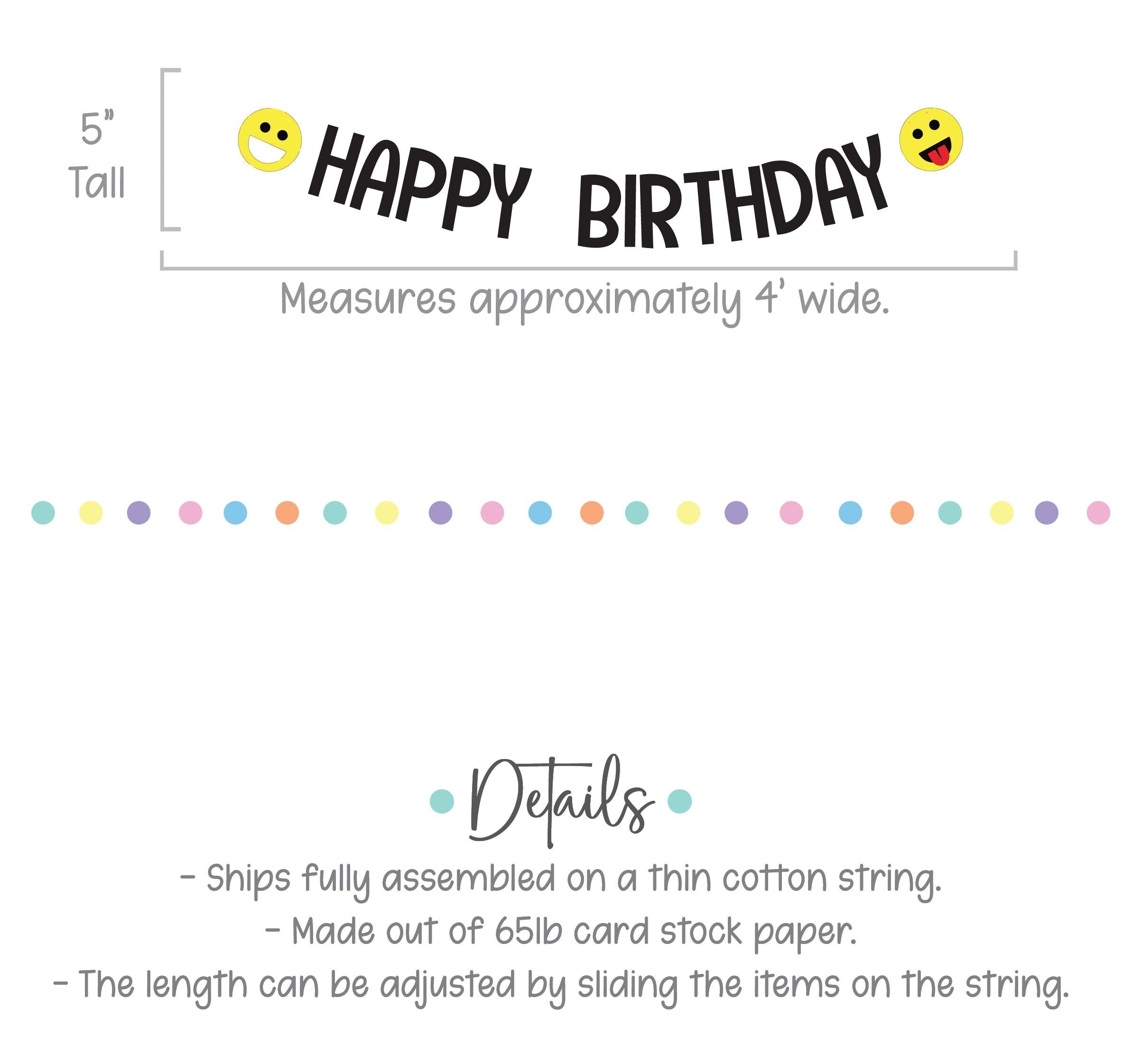 Emoji Happy Birthday Banner, Emoji Themed Birthday Party, Emoji Birthday Decorations, Emoji Birthday Celebration