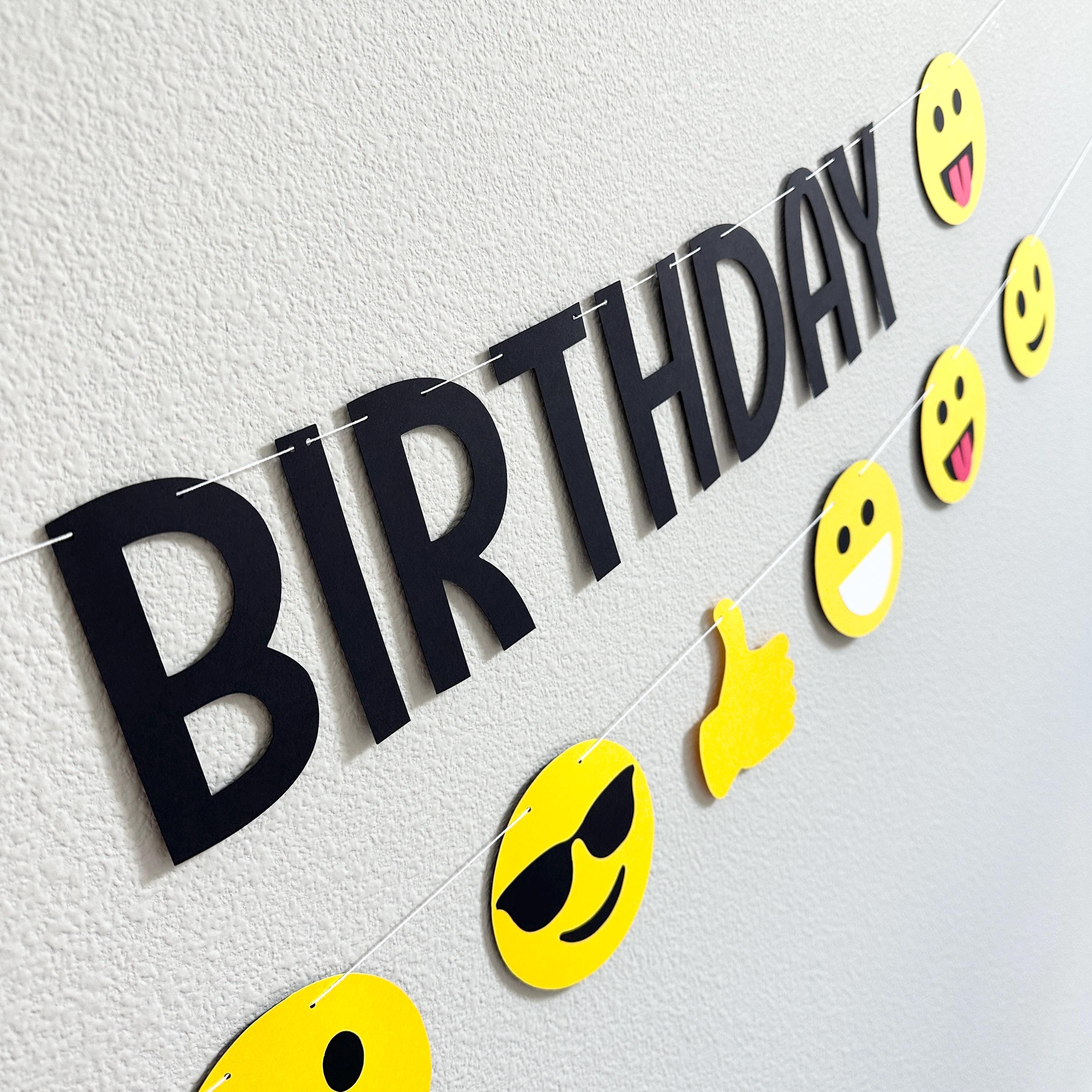Emoji Happy Birthday Banner, Emoji Themed Birthday Party, Emoji Birthday Decorations, Emoji Birthday Celebration