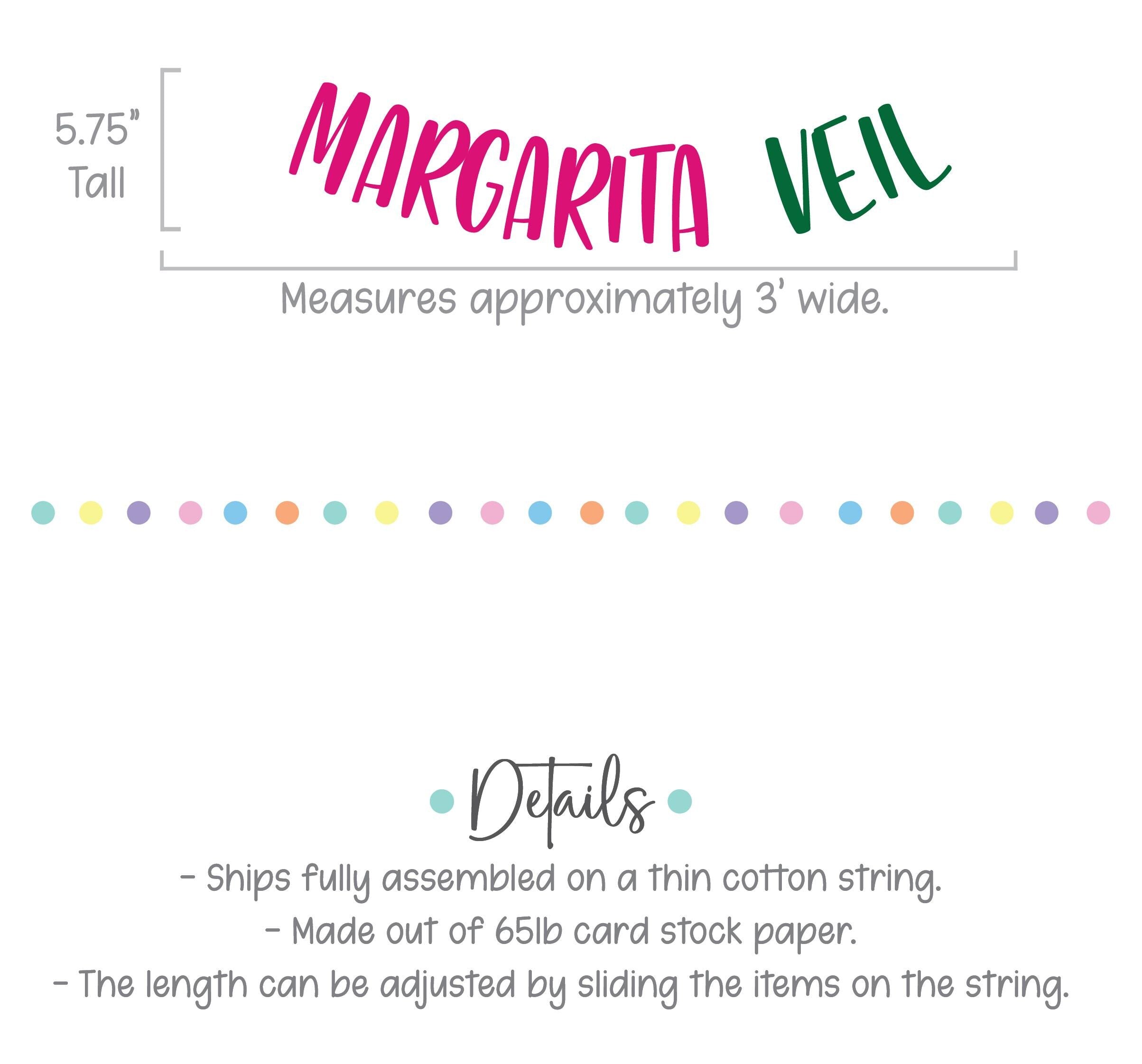 Margarita Veil, Margarita Veil Decorations, Margarita Themed Bachelorette Party Banner, Bachelorette Party Ideas, Bachelorette Backdrop