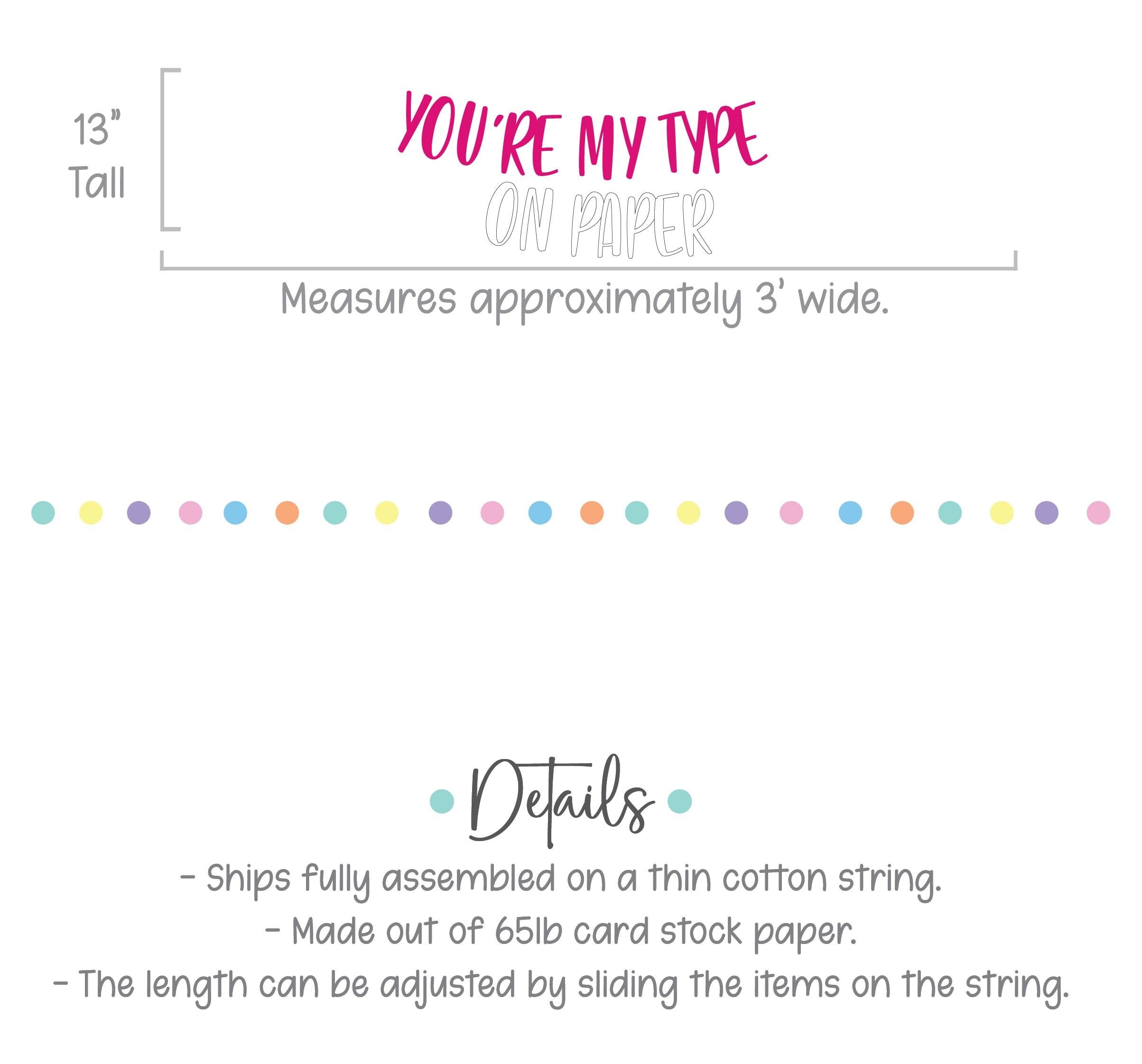 You&#39;re My Type On Paper, You&#39;re My Type On Paper Decorations, Island Theme Bachelorette Party Decorations, You&#39;re my Type On Paper Party